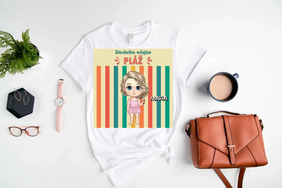 Dievča milujúce pláž