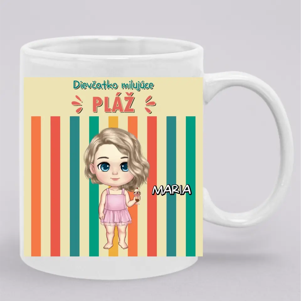 Dievča milujúce pláž