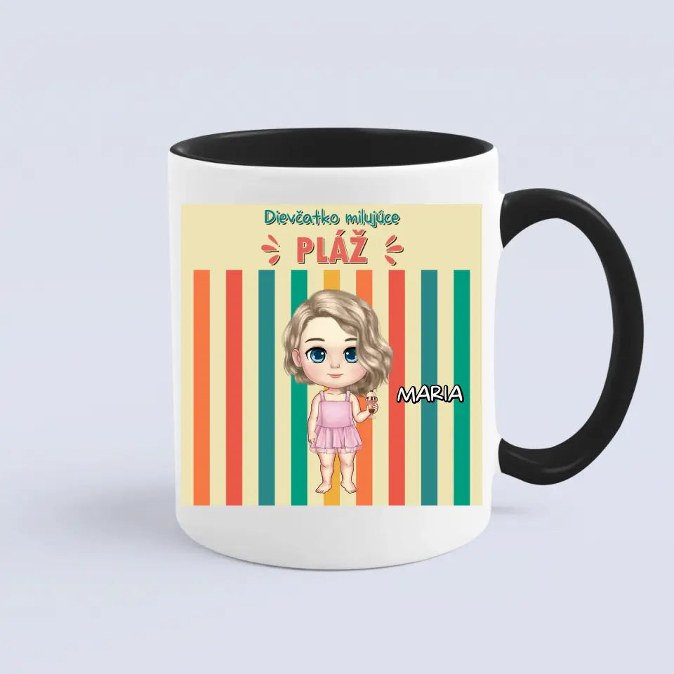 Dievča milujúce pláž