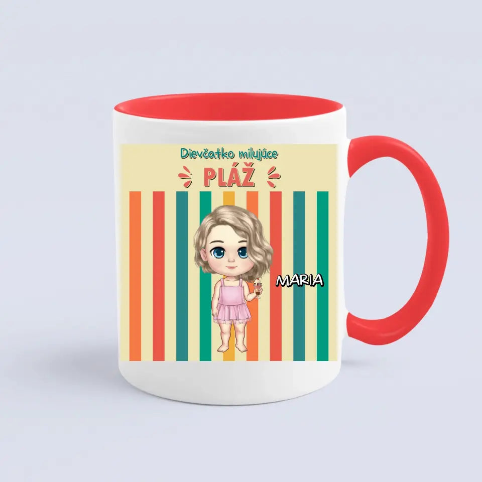 Dievča milujúce pláž