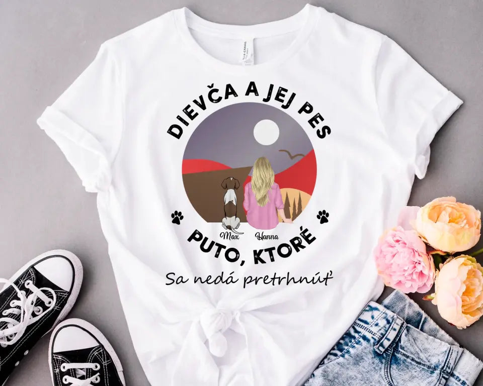 Dievča a jej domáci miláčik