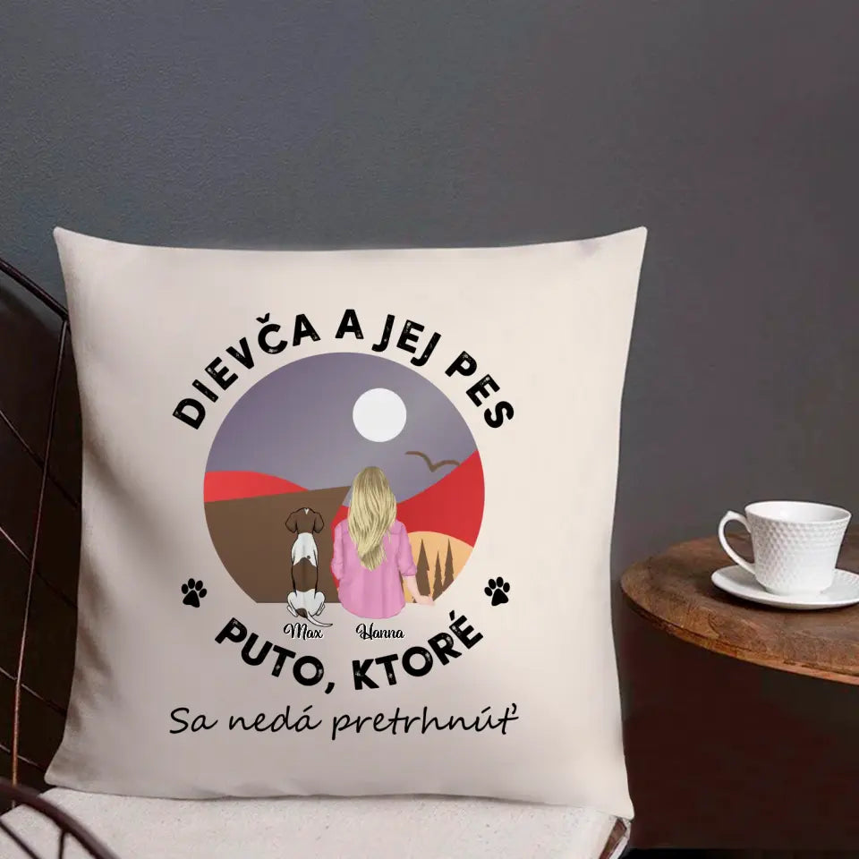 Dievča a jej domáci miláčik