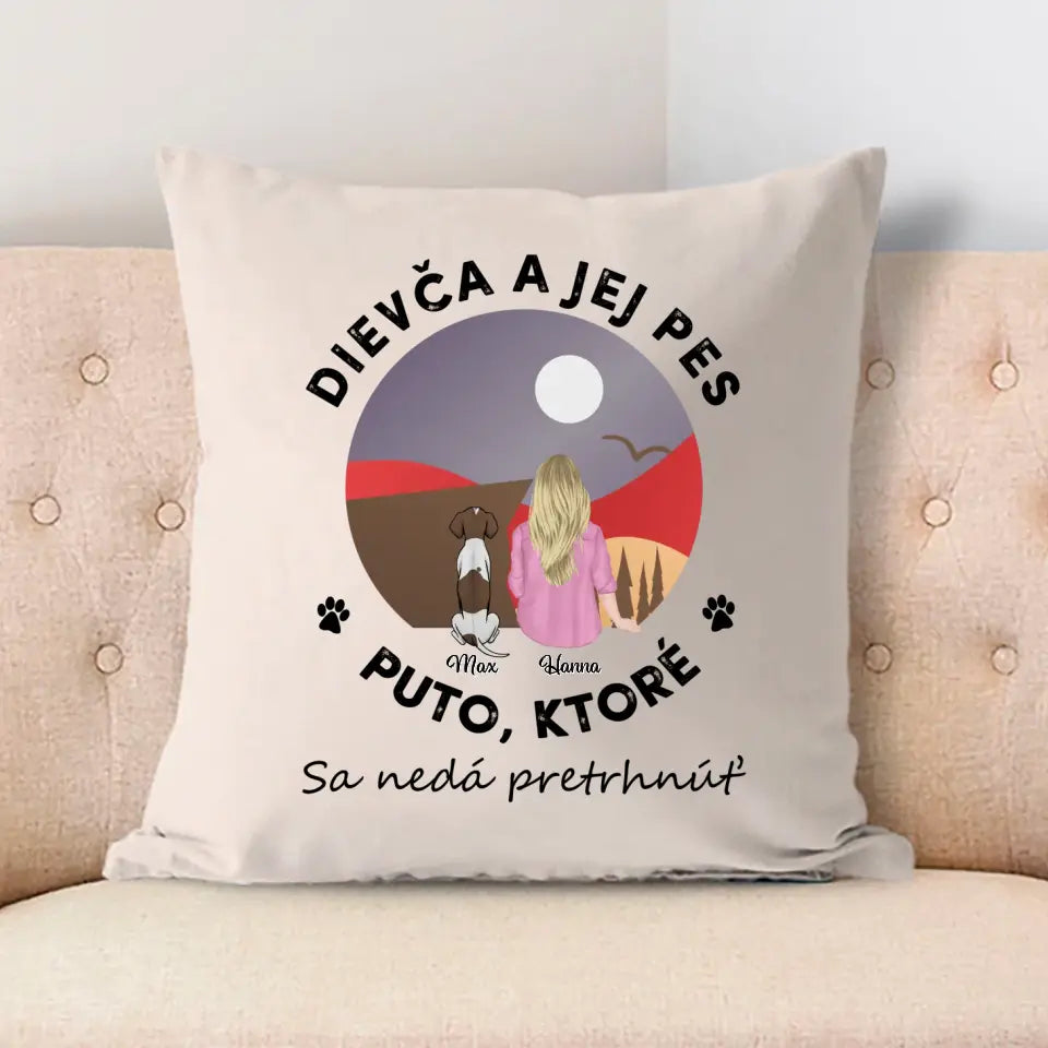 Dievča a jej domáci miláčik