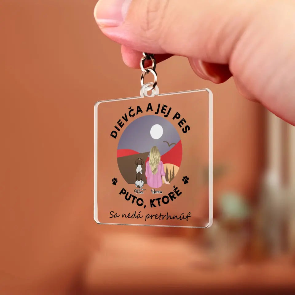 Dievča a jej domáci miláčik