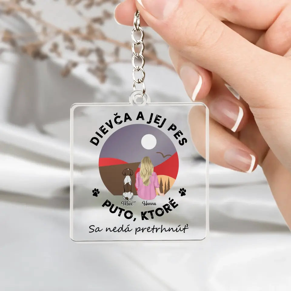 Dievča a jej domáci miláčik