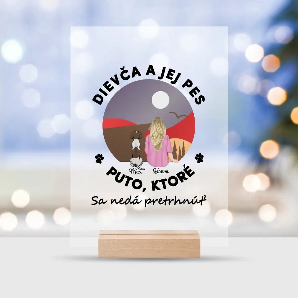 Dievča a jej domáci miláčik