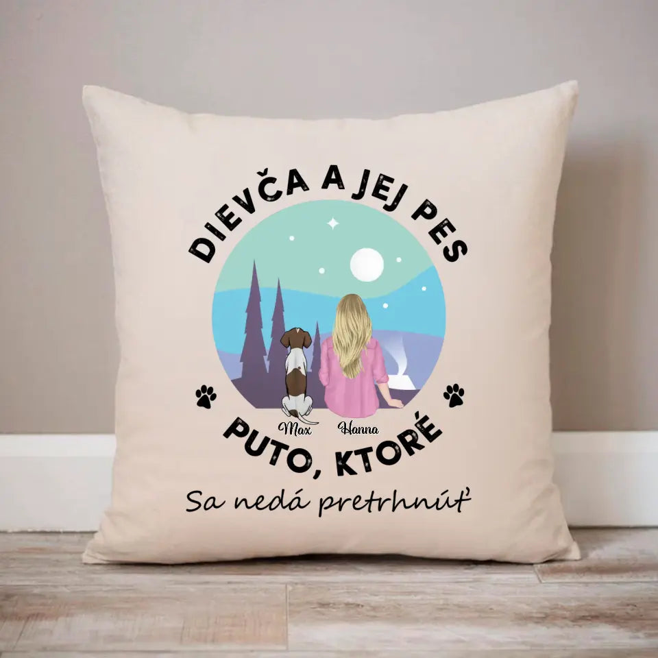 Dievča a jej domáce zvieratá