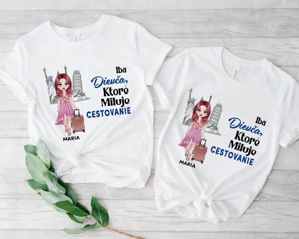 Iba dievča ktoré miluje cestovanie