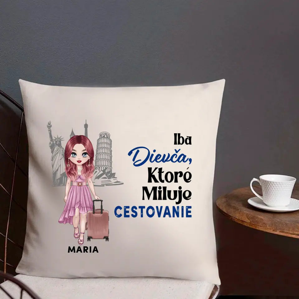 Iba dievča ktoré miluje cestovanie