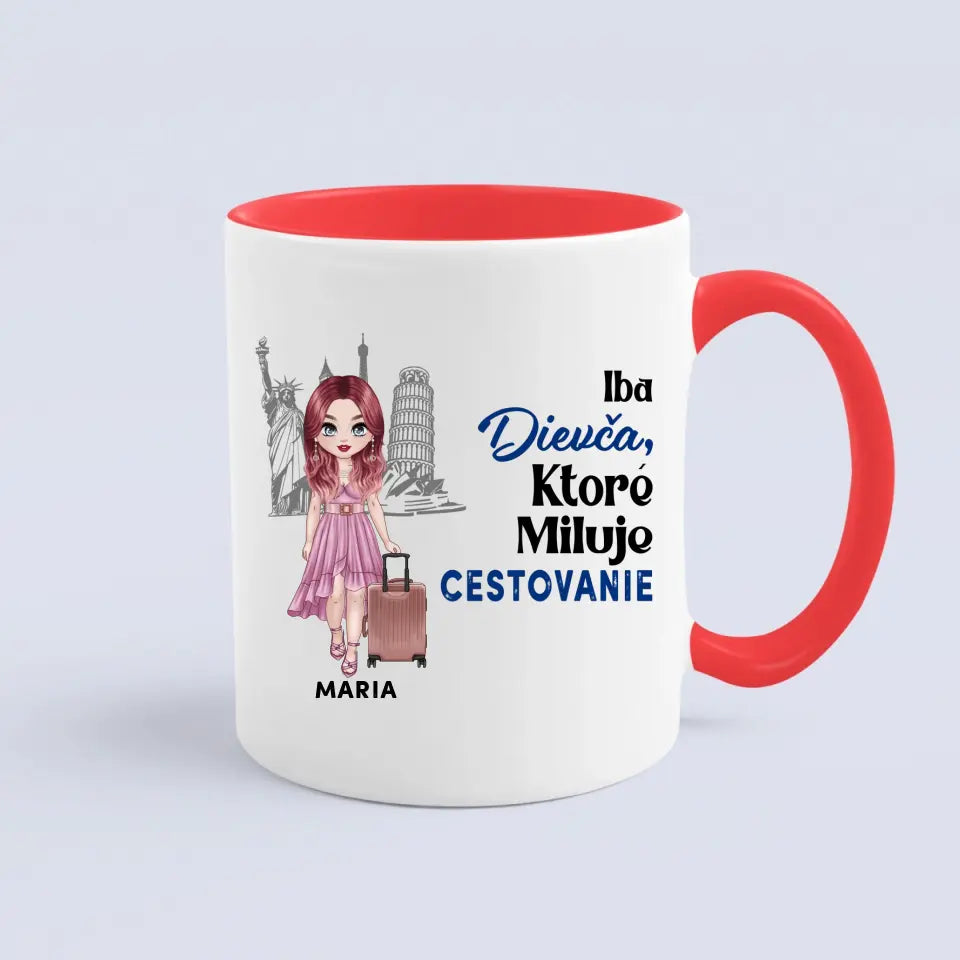 Iba dievča ktoré miluje cestovanie