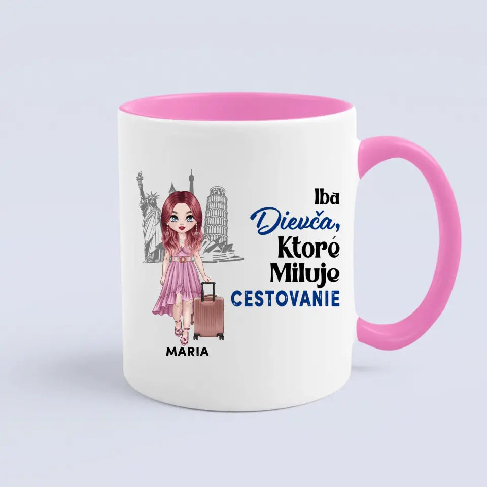 Iba dievča ktoré miluje cestovanie