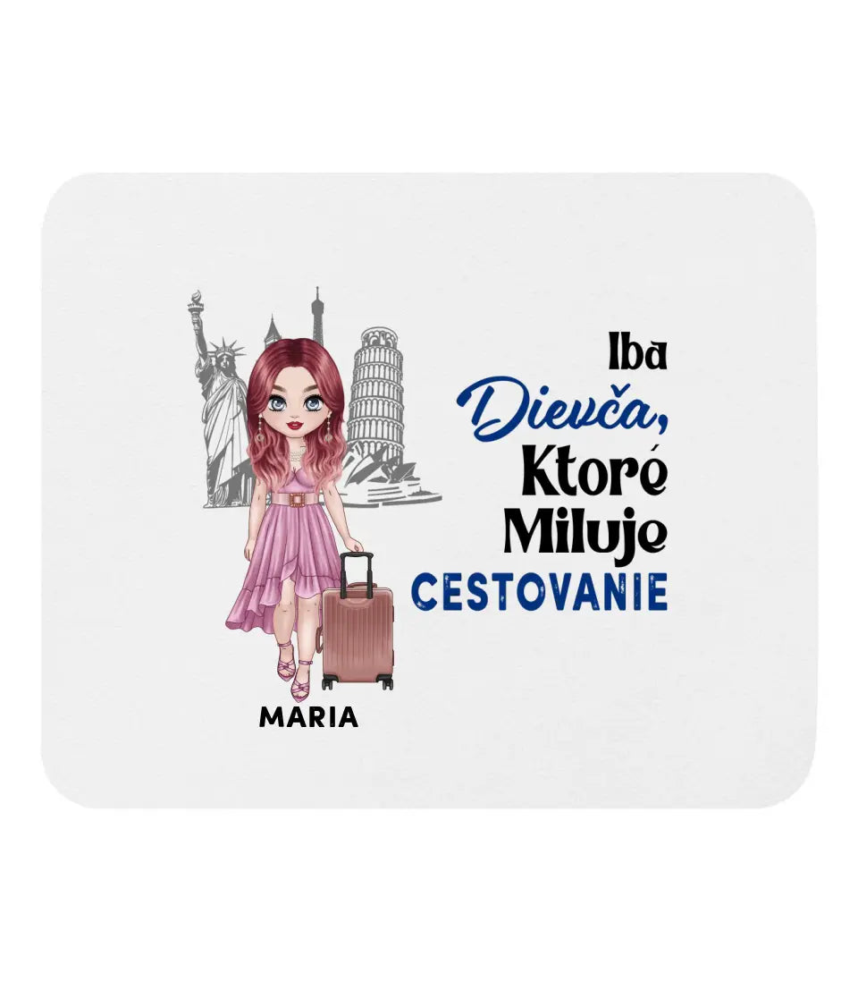 Iba dievča ktoré miluje cestovanie
