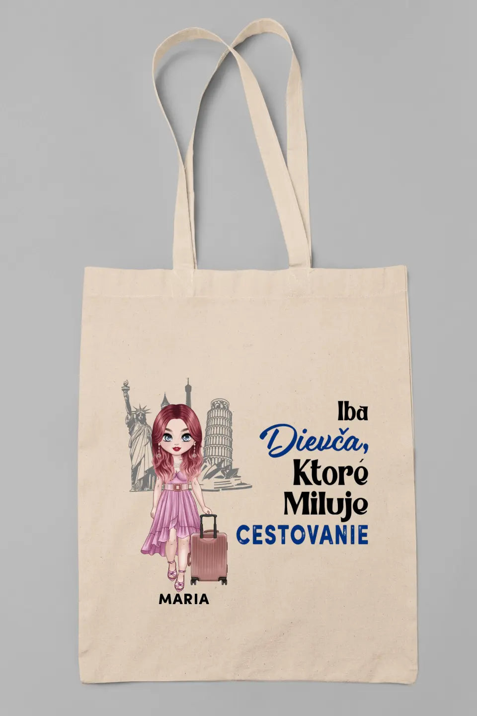 Iba dievča ktoré miluje cestovanie
