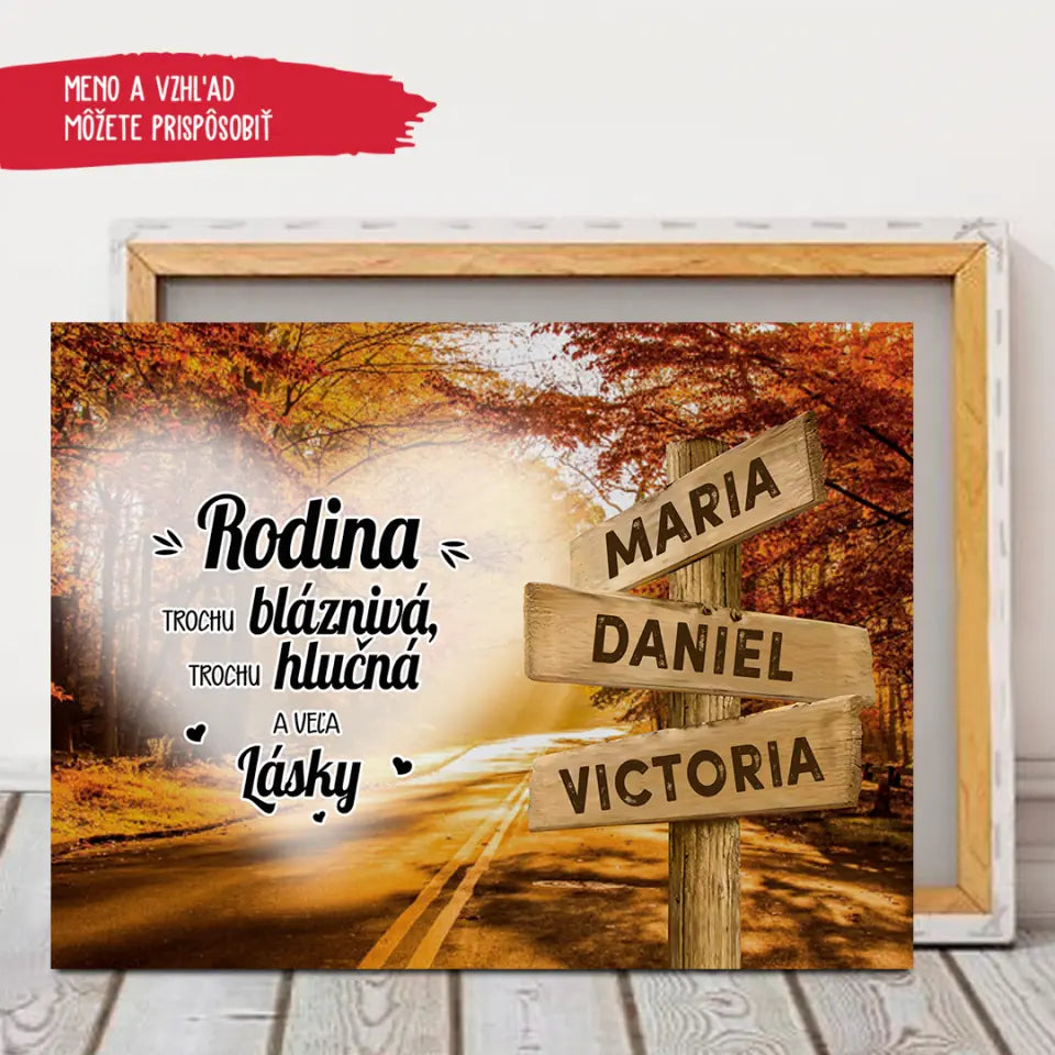 Fotografia na plátne Darcek Pre Rodinu Rodina Trochu Bláznivá Trochu Hlučná A Veľa Lásky