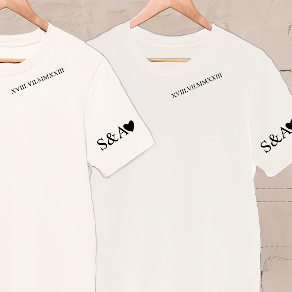 Tričko - Iniciály so srdcom