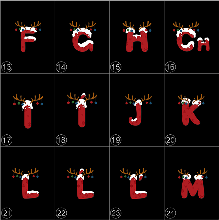 457 Vianočné tričko s vaším menom a písmenom