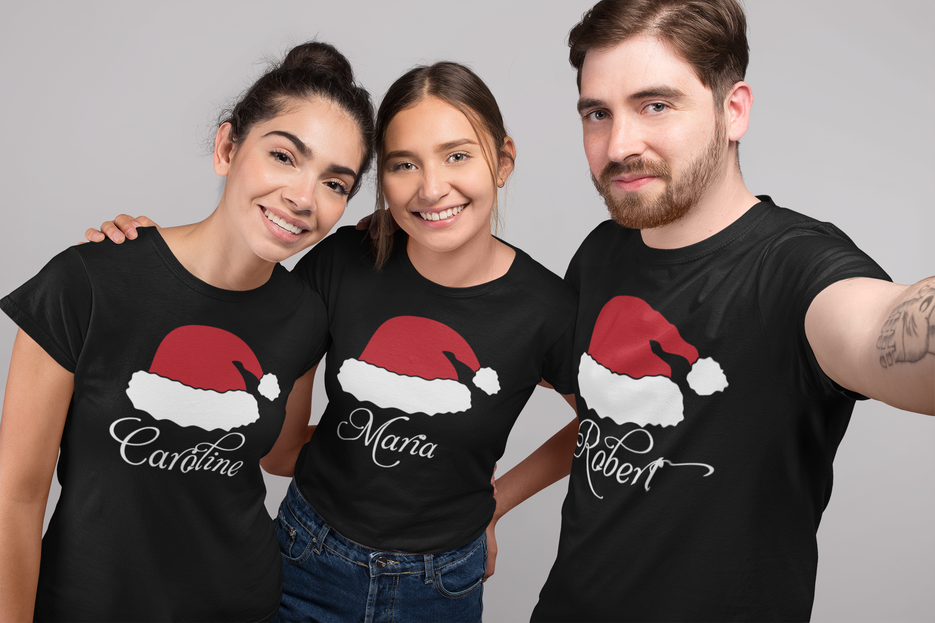 448 Vianočné tričko so Santovou čiapkou