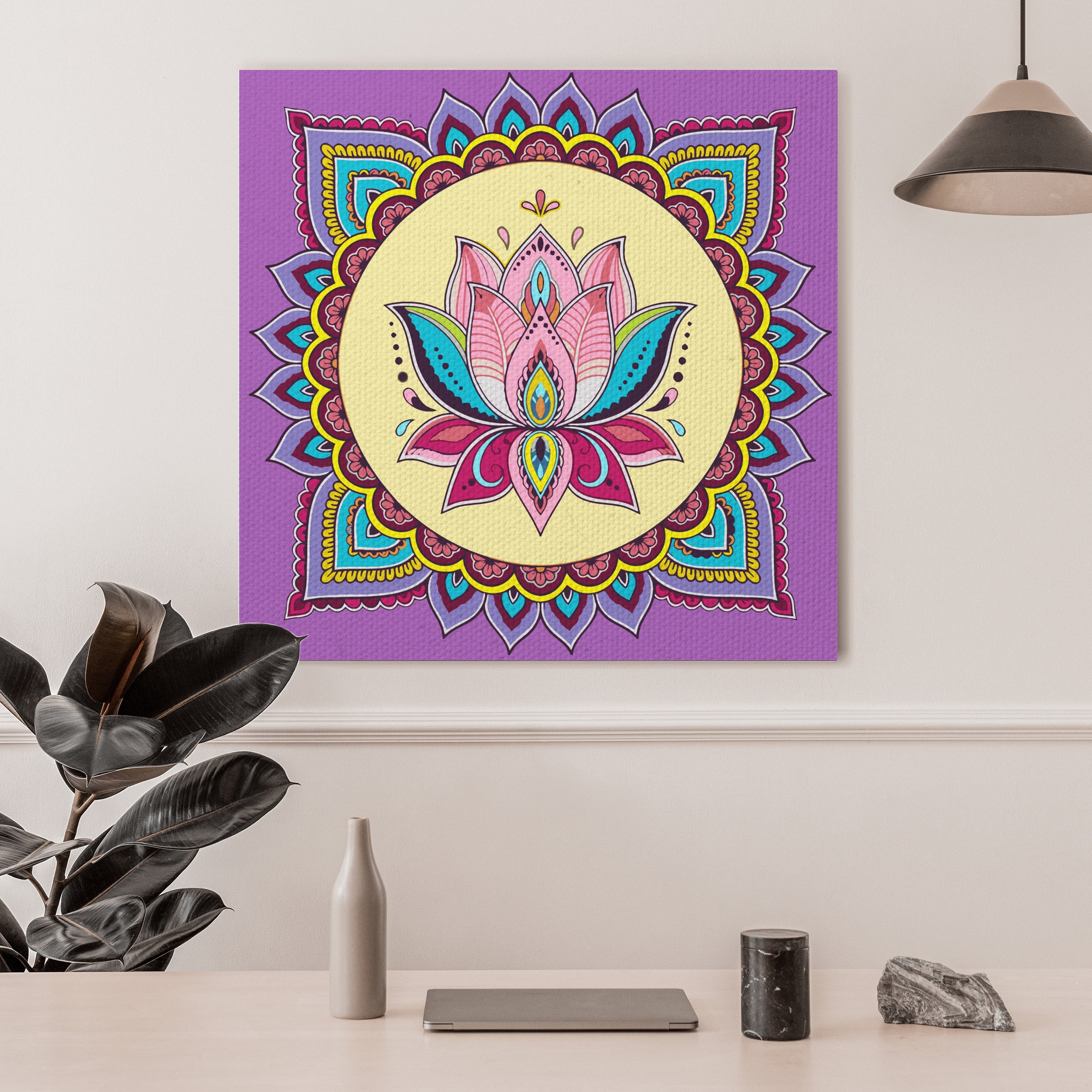 lotosový kvet v mandale