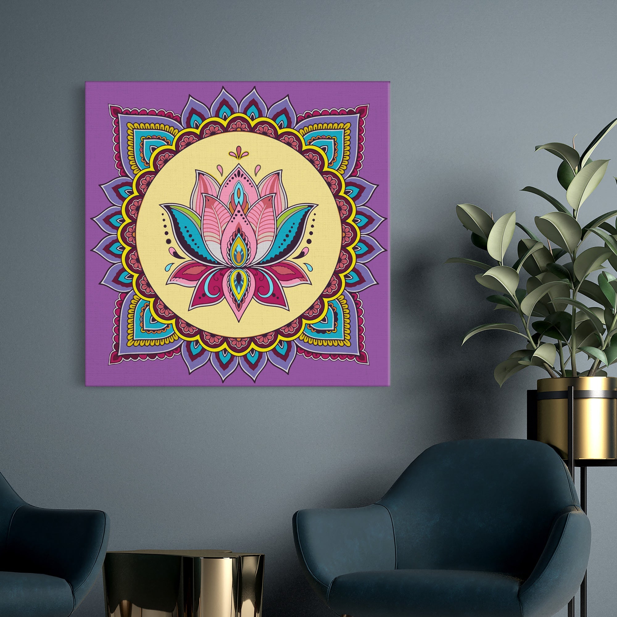 lotosový kvet v mandale