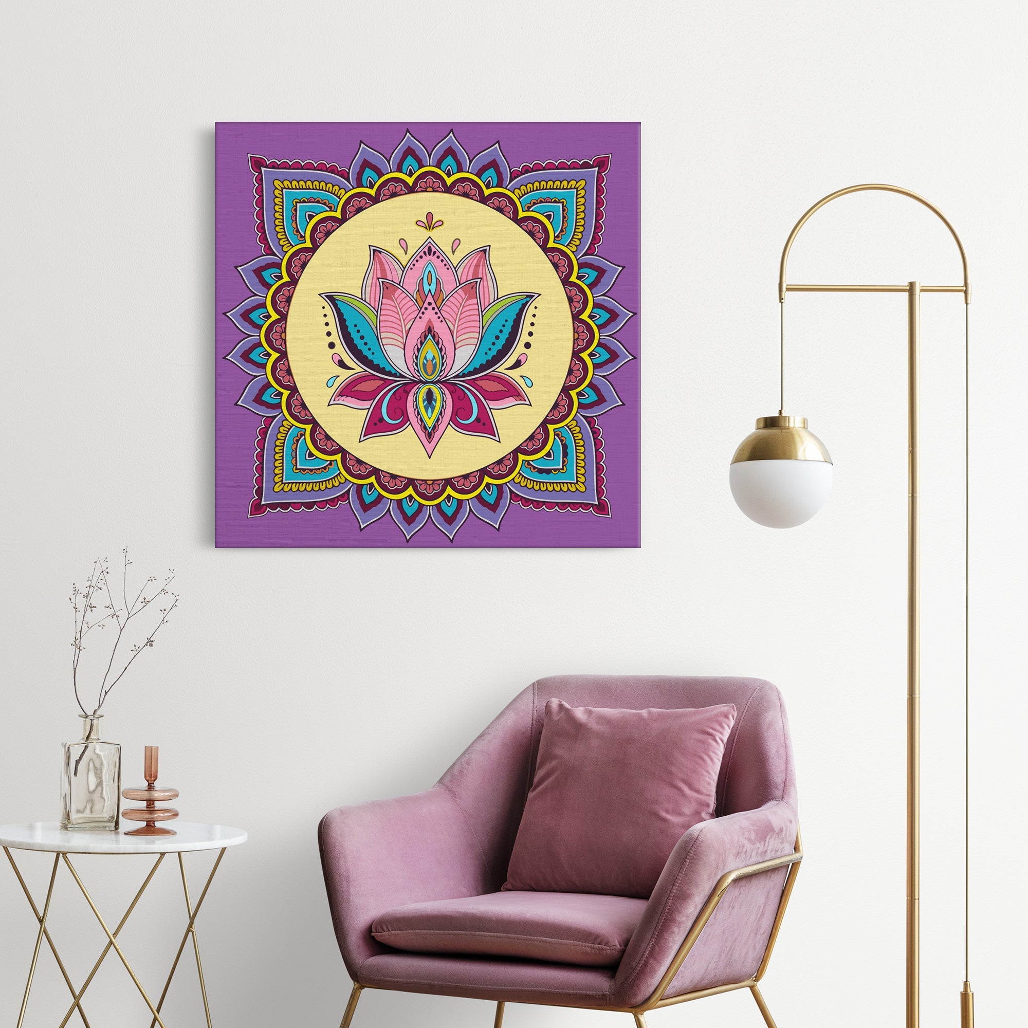 lotosový kvet v mandale