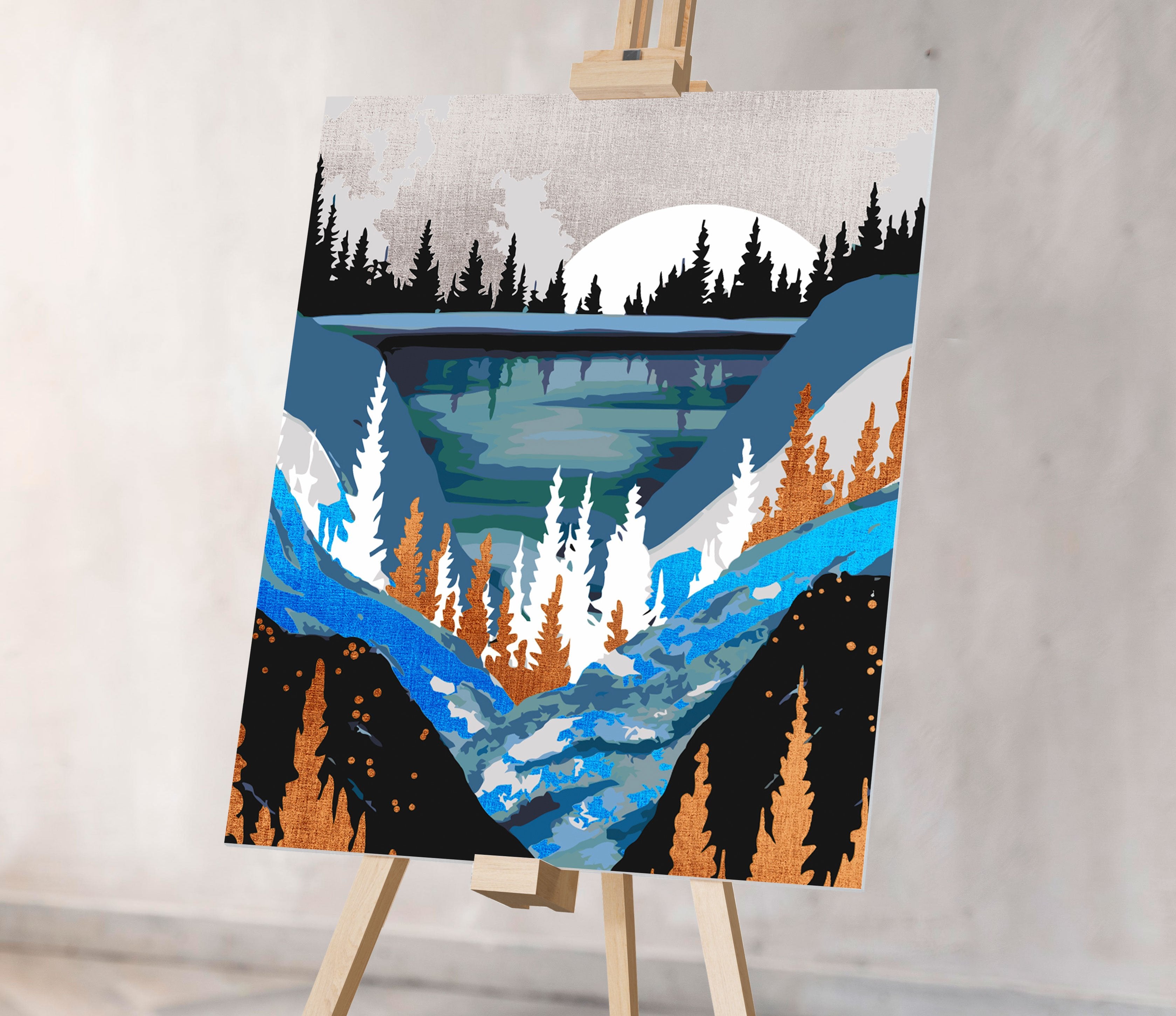 Nočný Mesiac Jazero (CH0652)