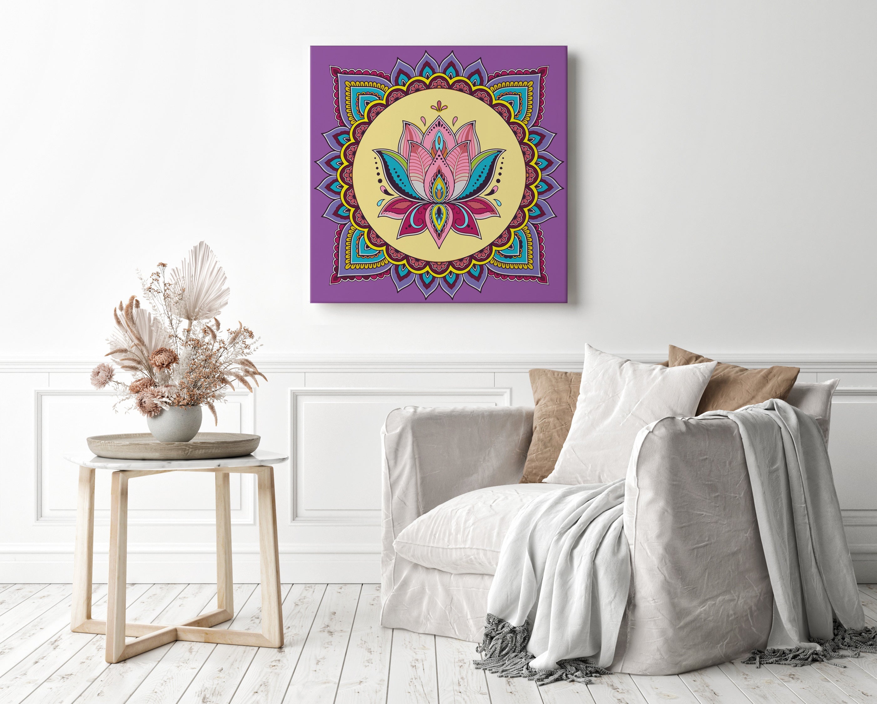 lotosový kvet v mandale