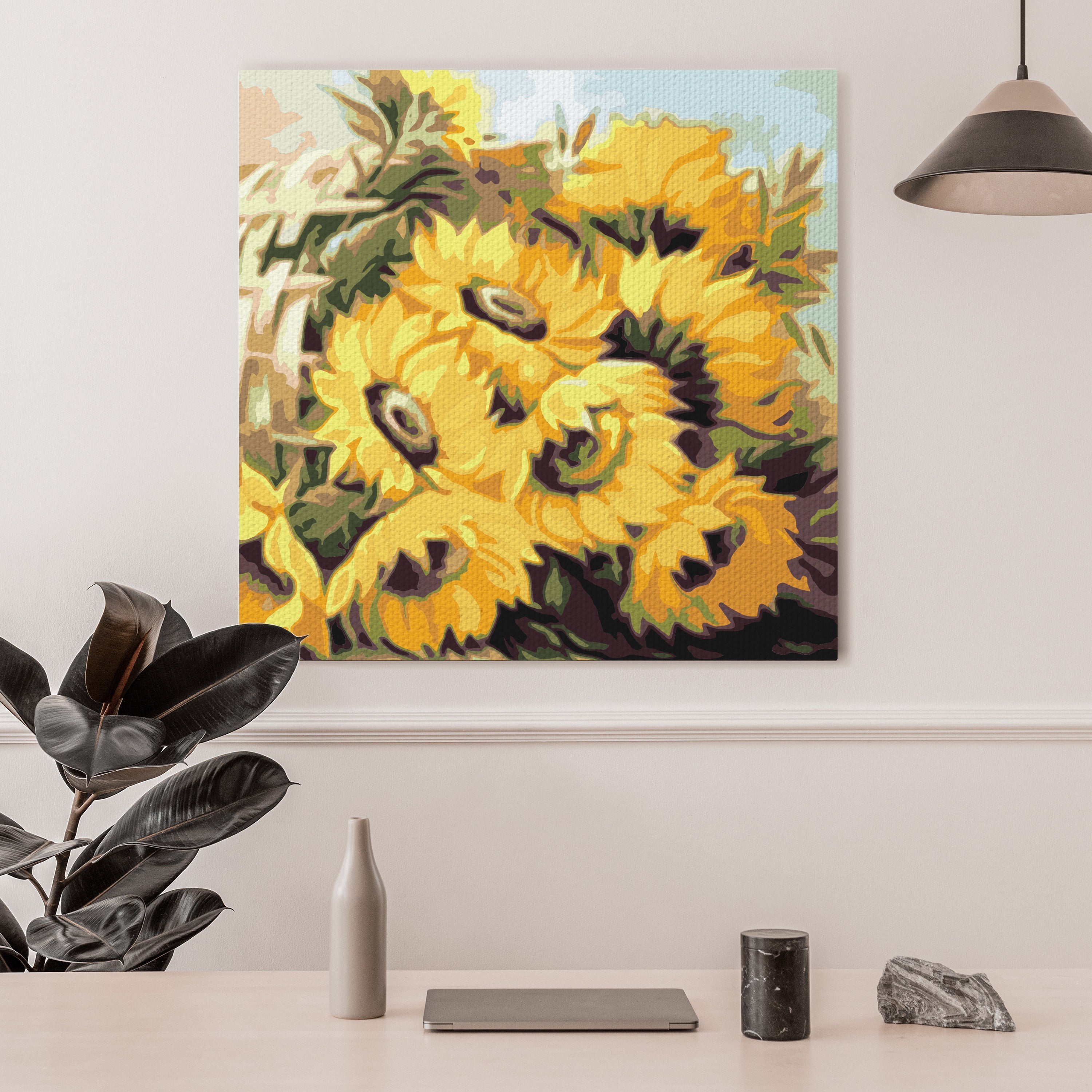 Slnečnice v košíku