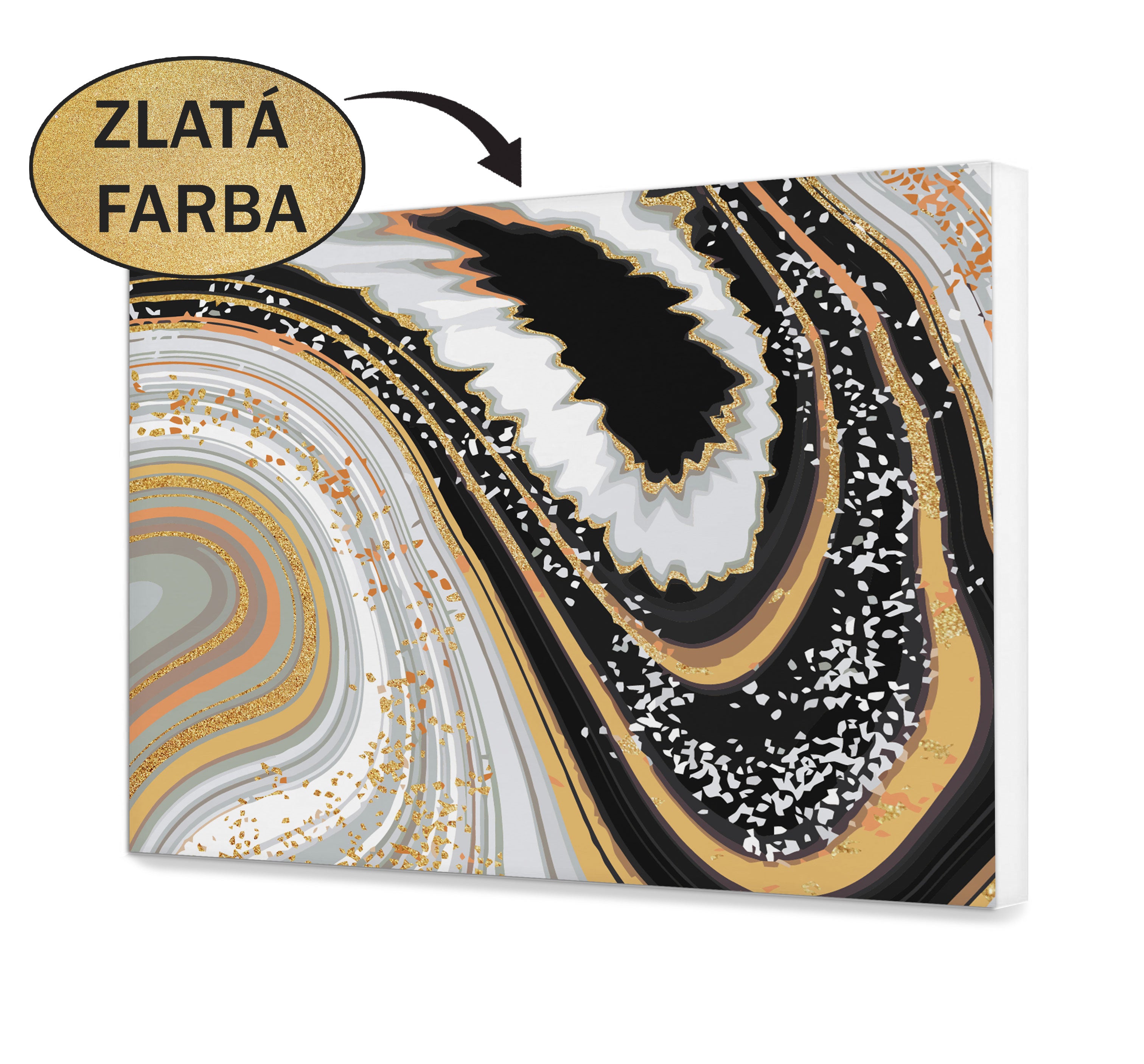 Malovanie podla cisel - Abstraktné zlaté vzory