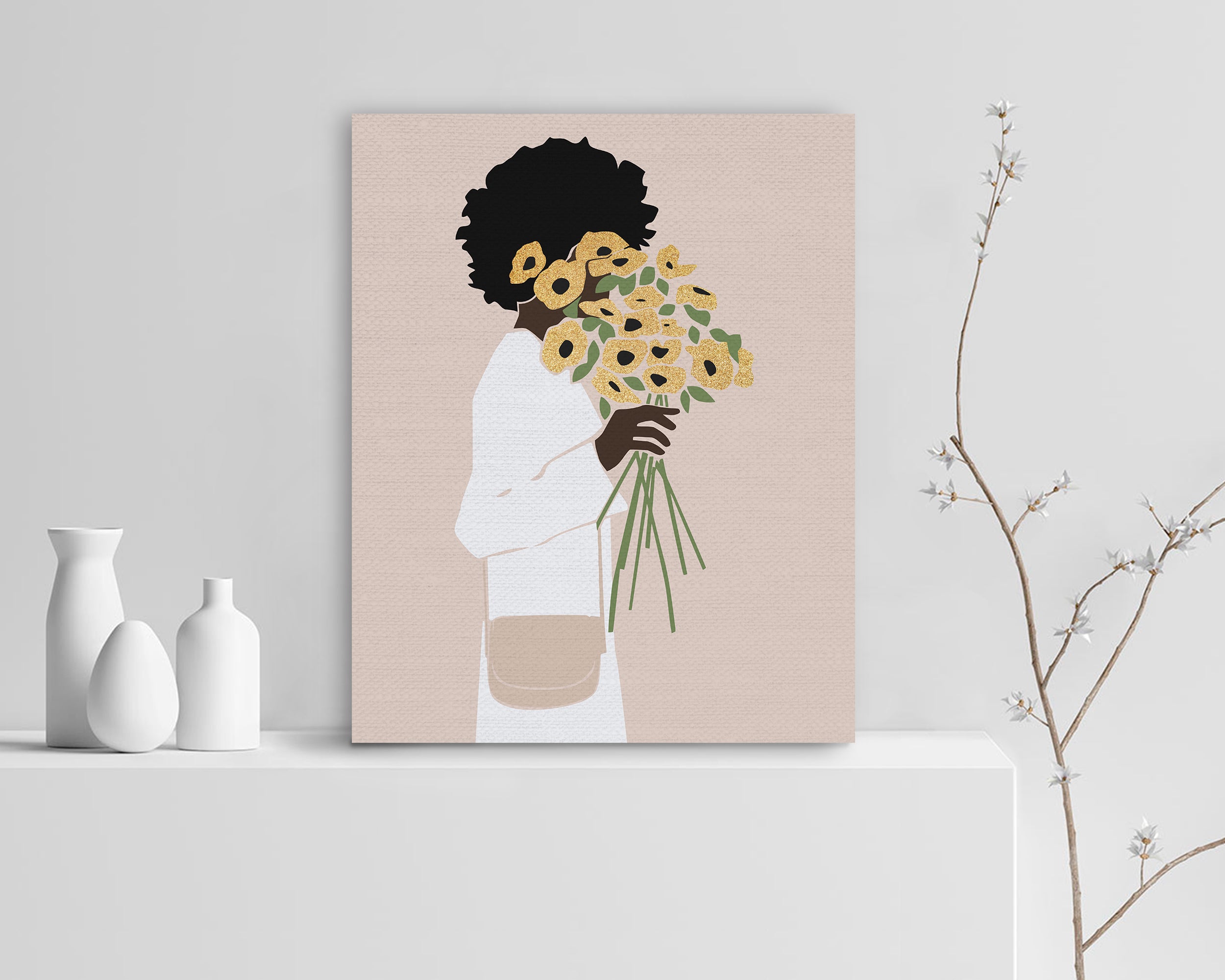 Dáma s kyticou kvetov (PC0444)