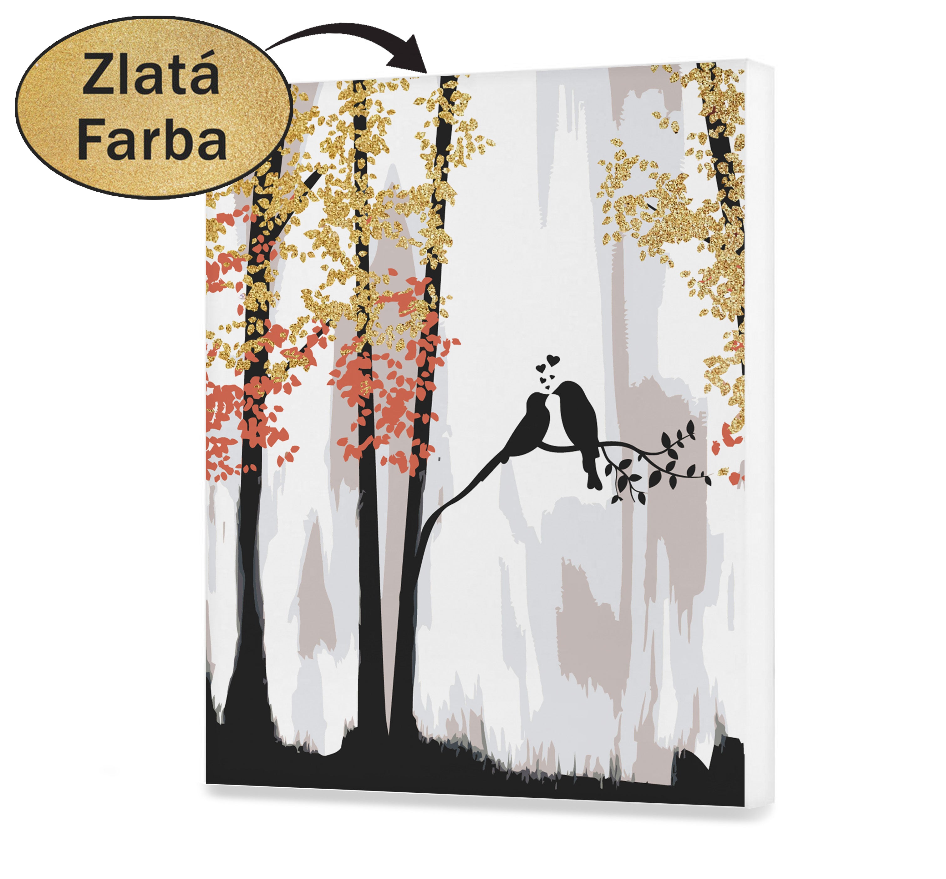 Malovanie podla cisel - Zamilované vtáky