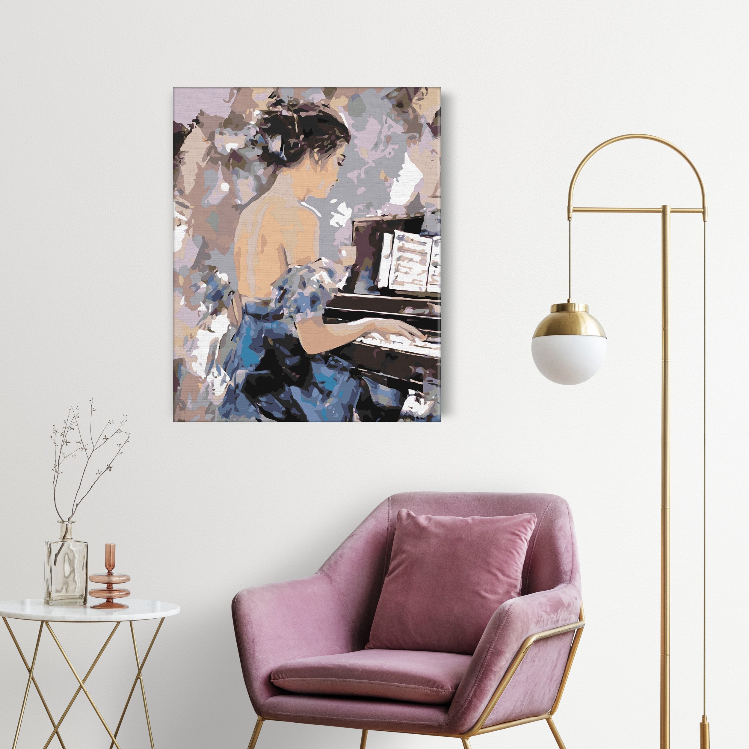 Žena hrajúca na klavíri (CH0701)