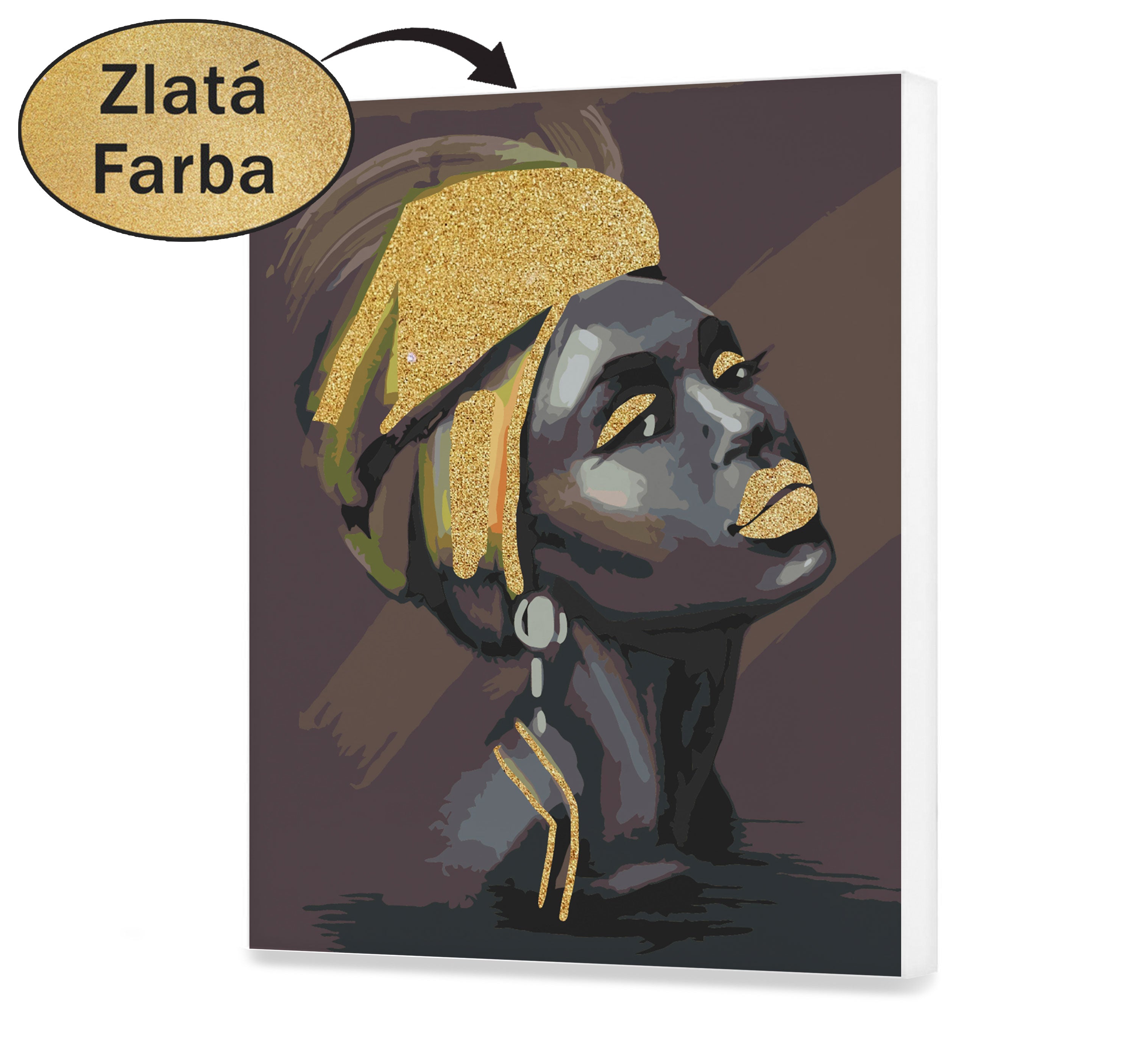 Malovanie podla cisel - Dievča so zlatými perami