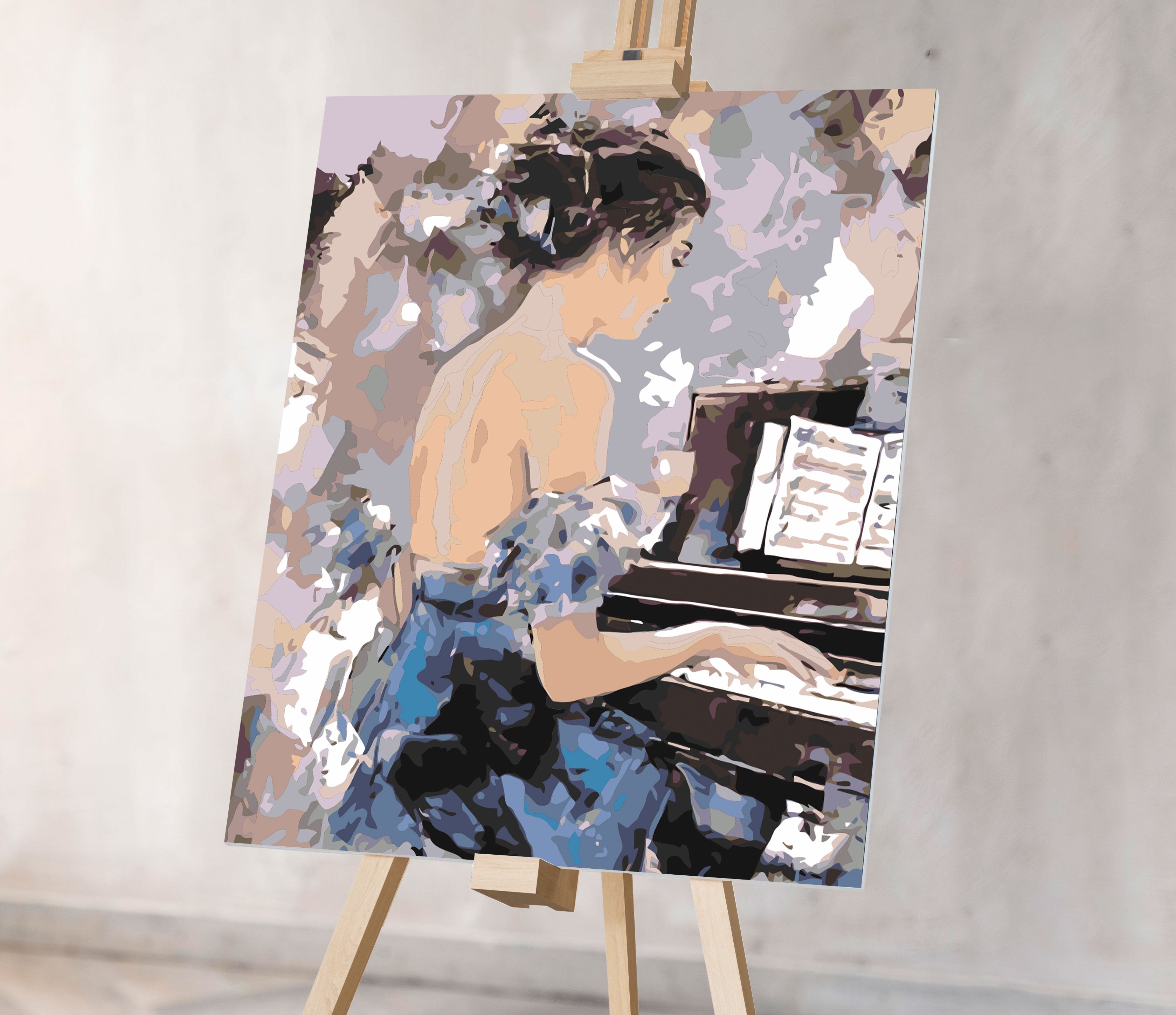 Žena hrajúca na klavíri (CH0701)