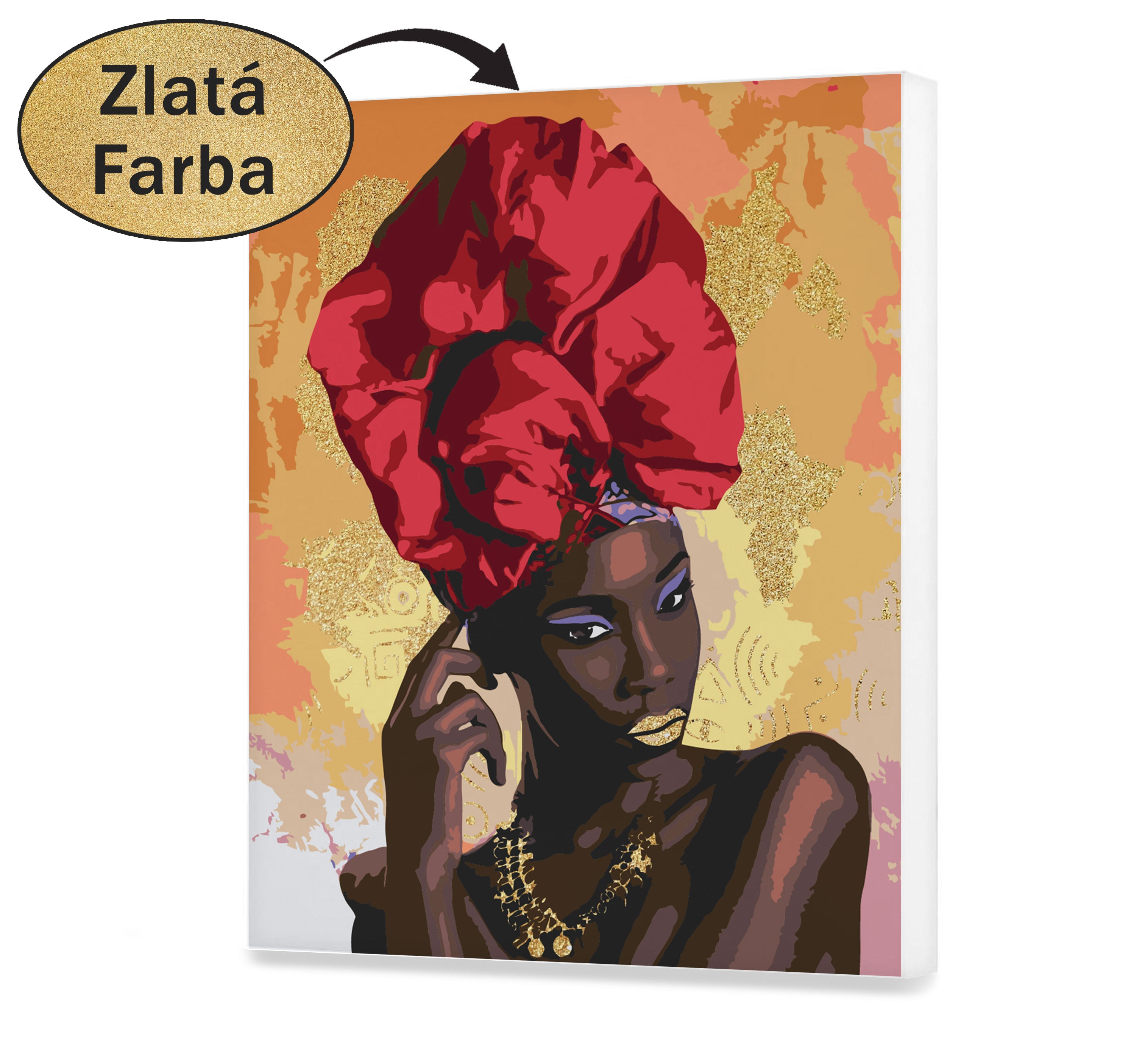 Maľovanie podľa cisel - Žena s turbanom