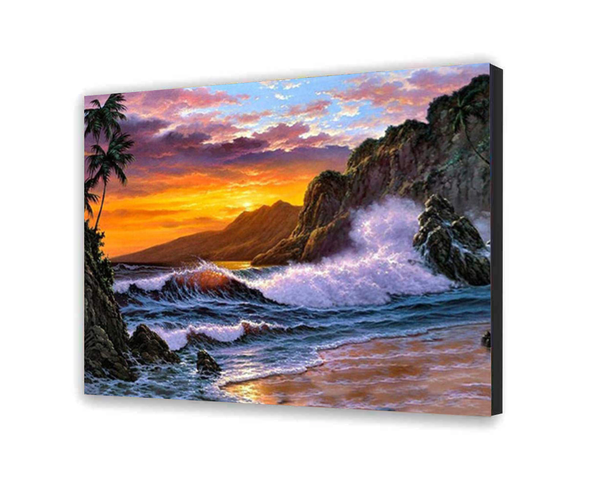 Plátno podľa čísla - Vlny A Skaly