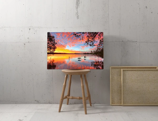 Západ Slnka Na Jazere