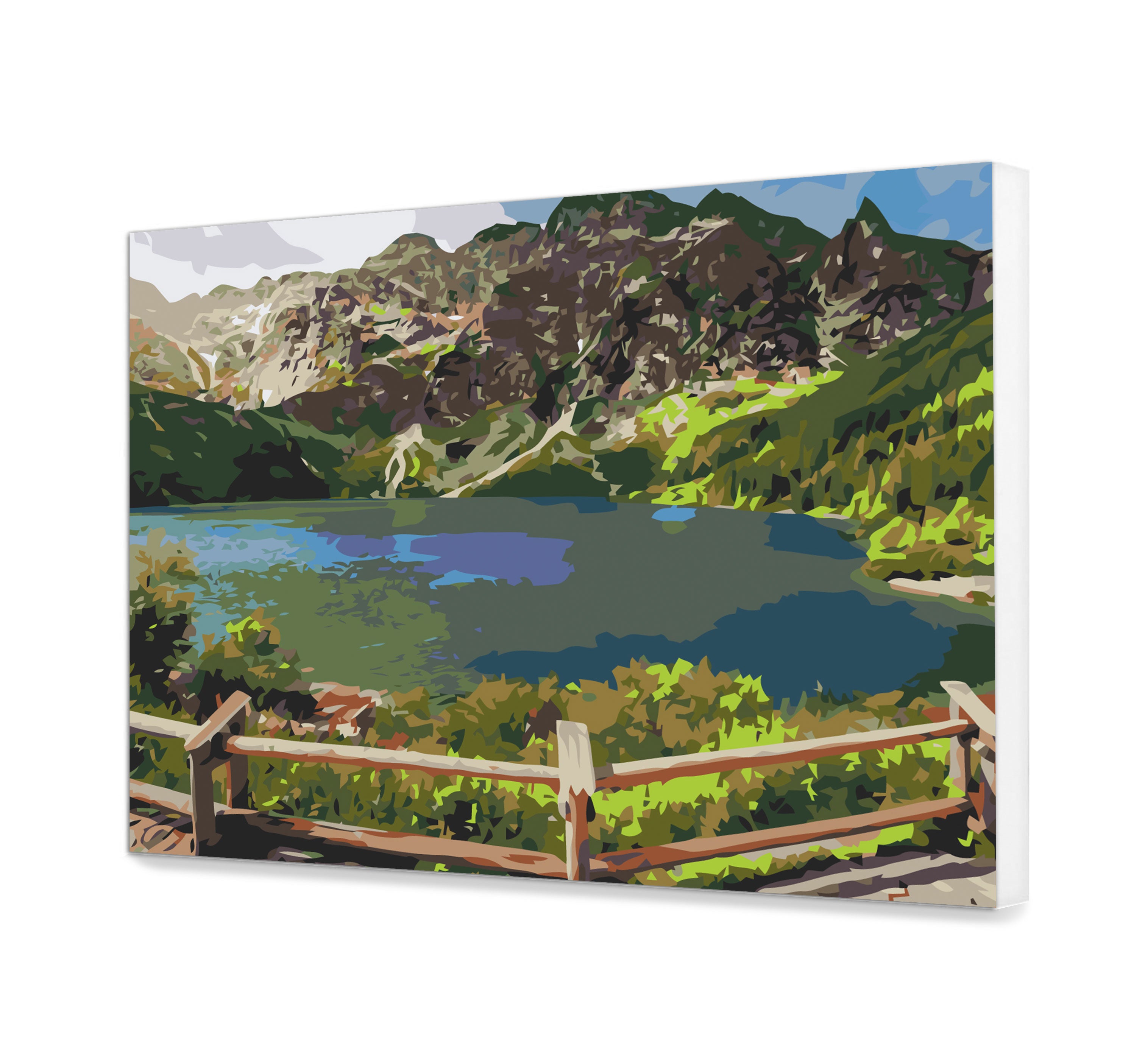 Malovanie podla cisel - Morské Oko - Horské Jazero