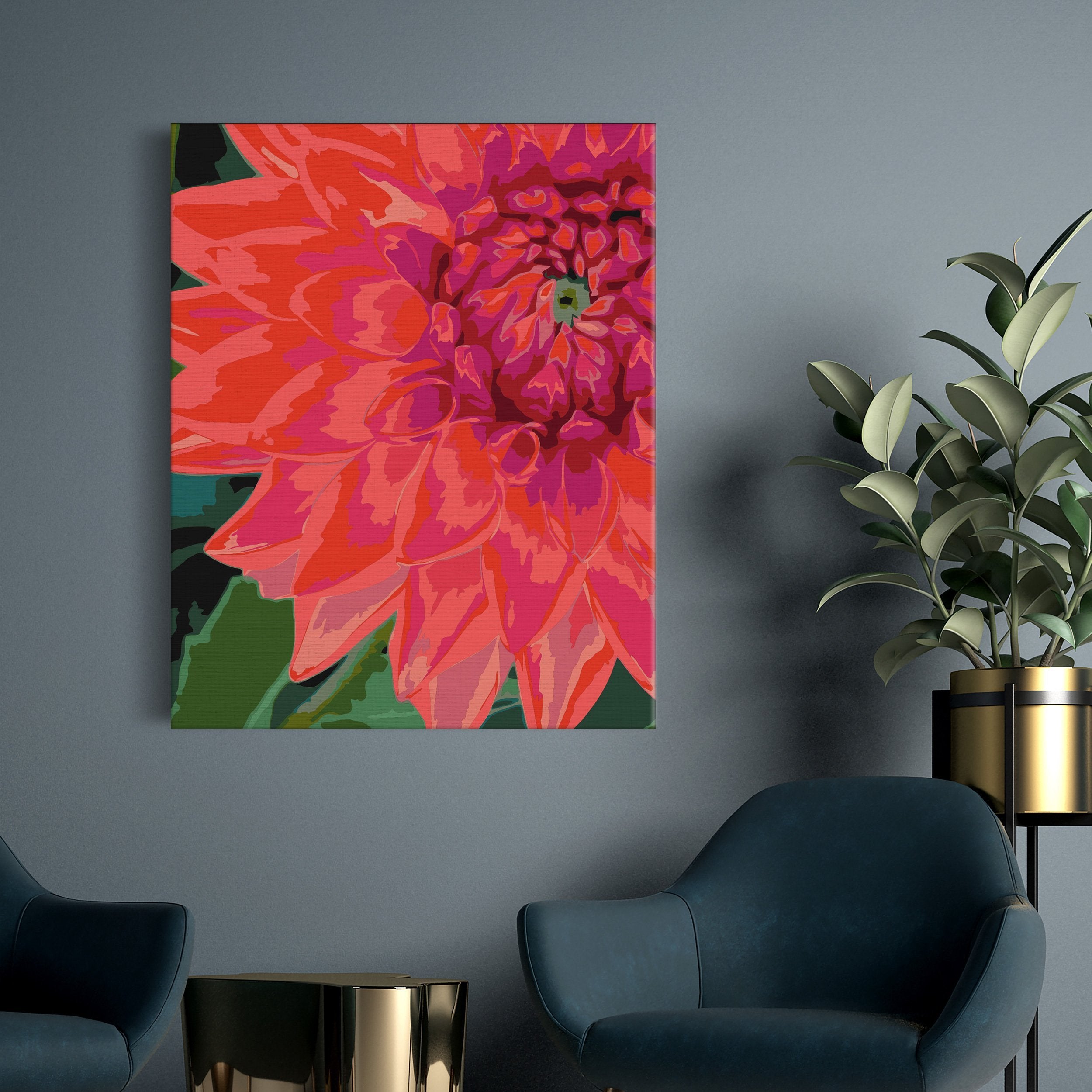 Červený kvet (CH0714)