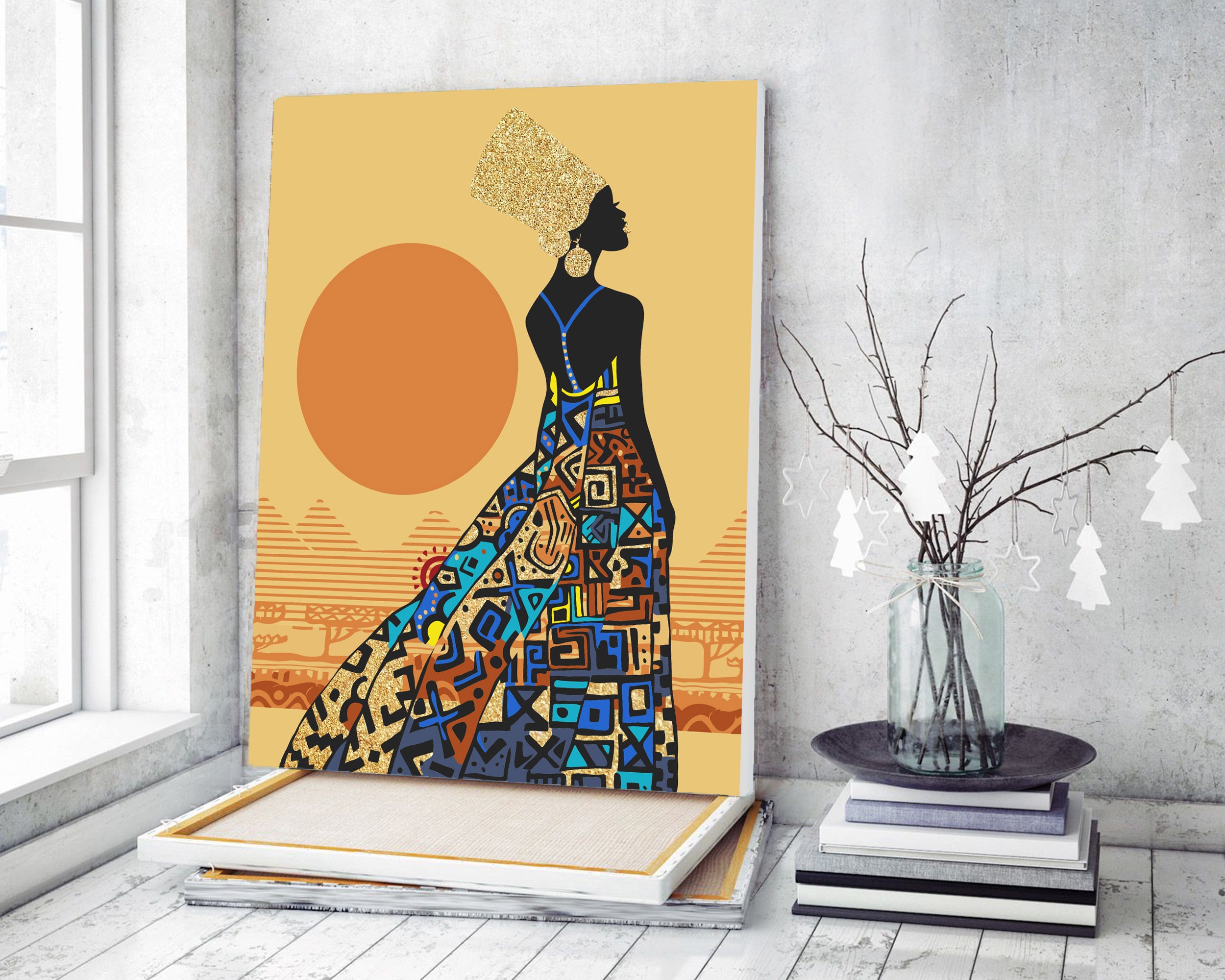 Žena pri západe slnka (CH0629)