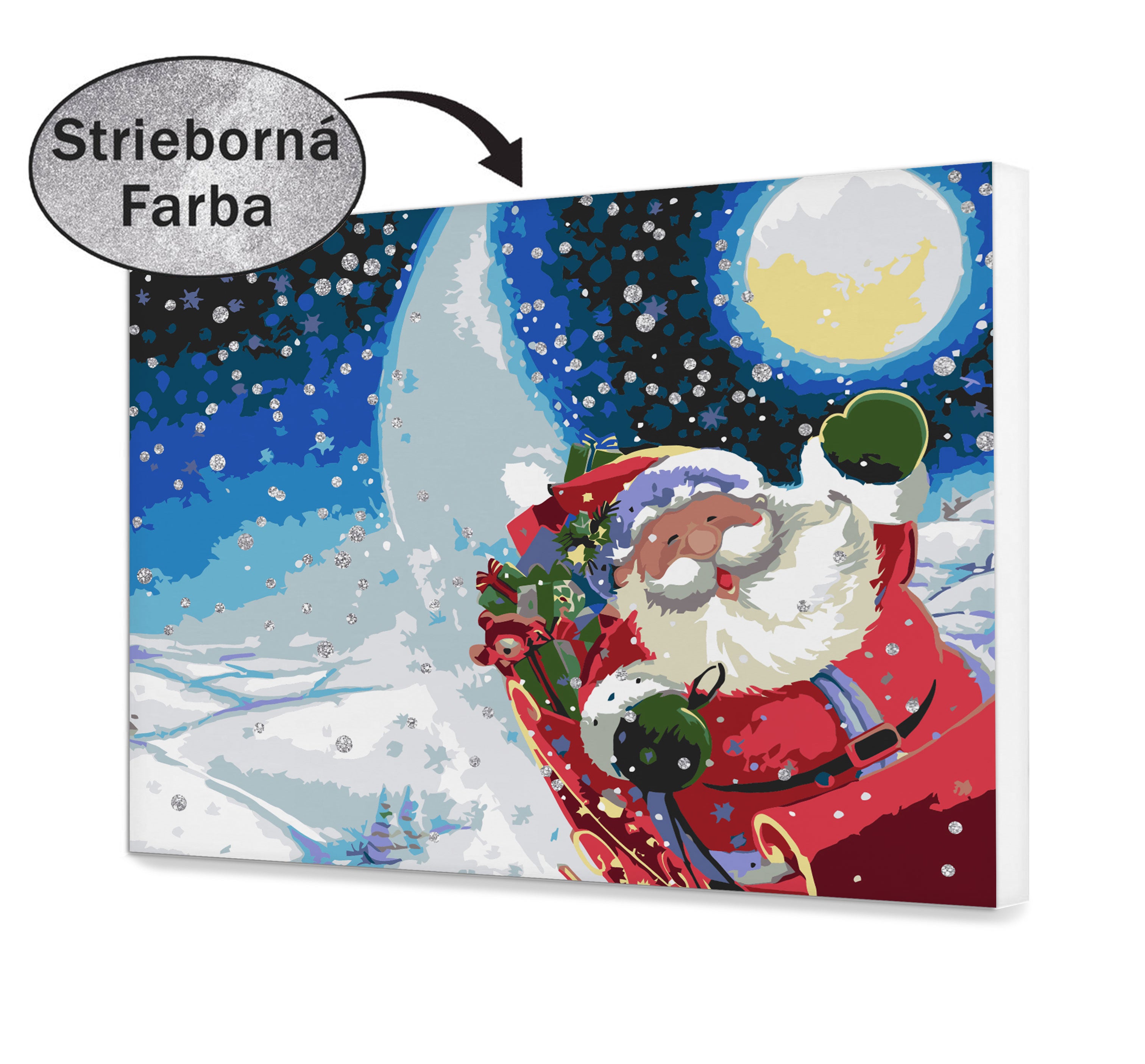 Maľovanie podľa cisel - Santove sane