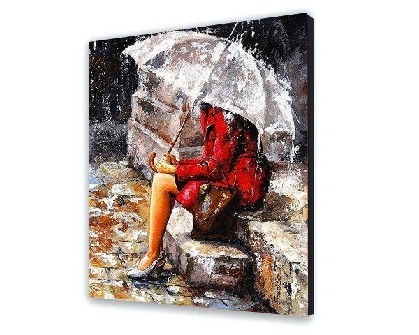 Malovanie podla cisel - Dáma V Červenom