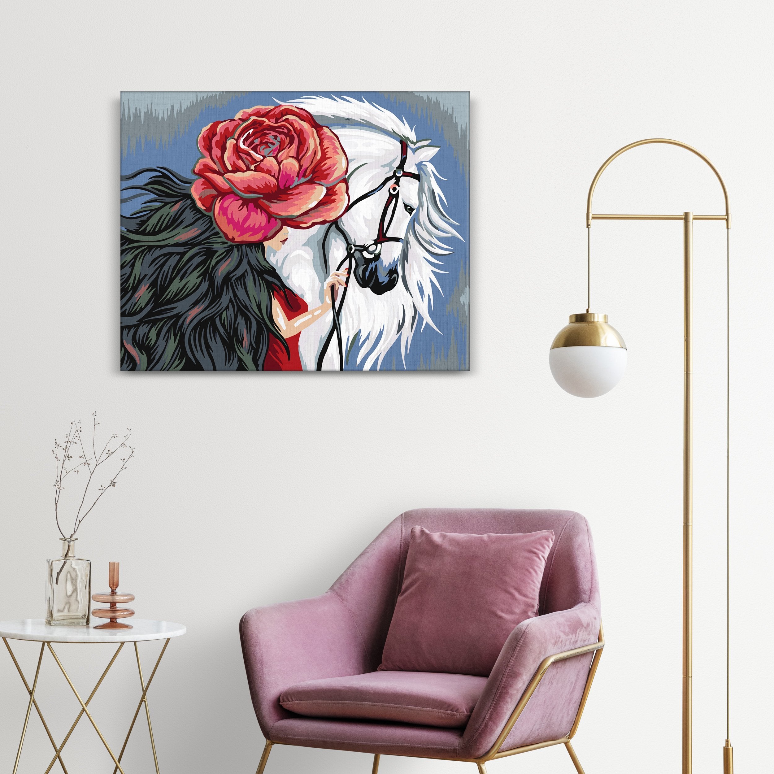 Panna a biely kôň (CH0687)