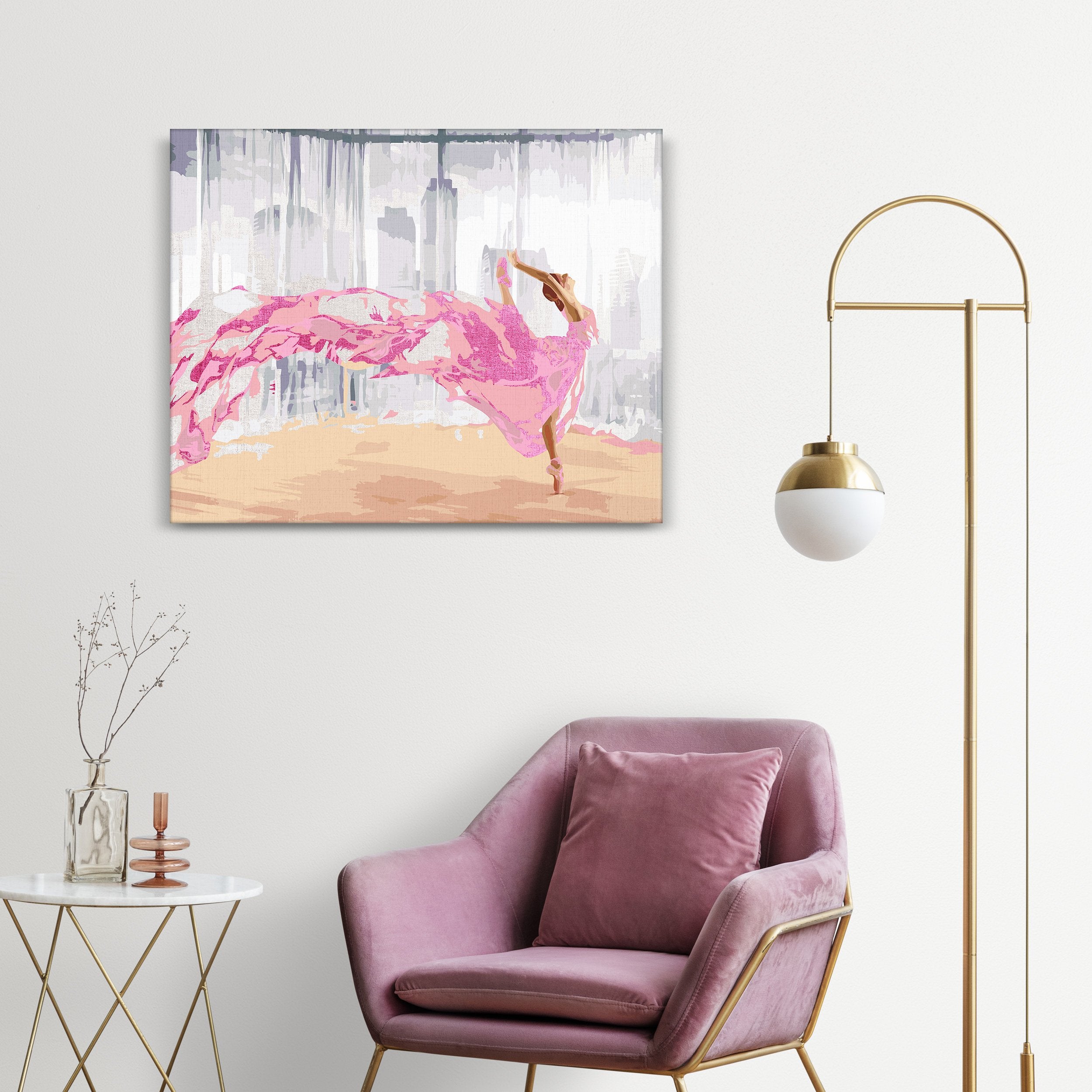 Baletka v ružových šatách (CH0662)