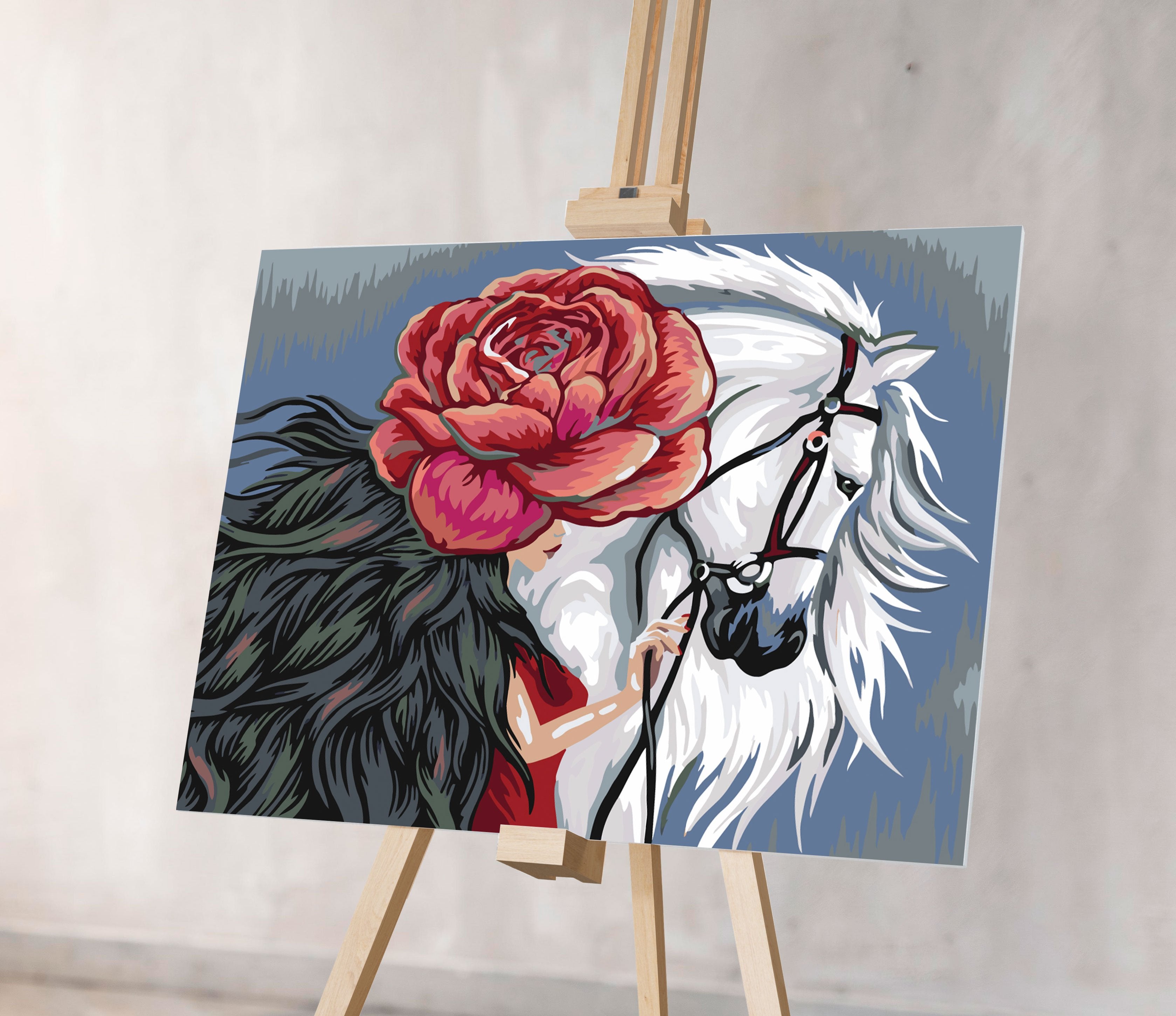 Panna a biely kôň (CH0687)