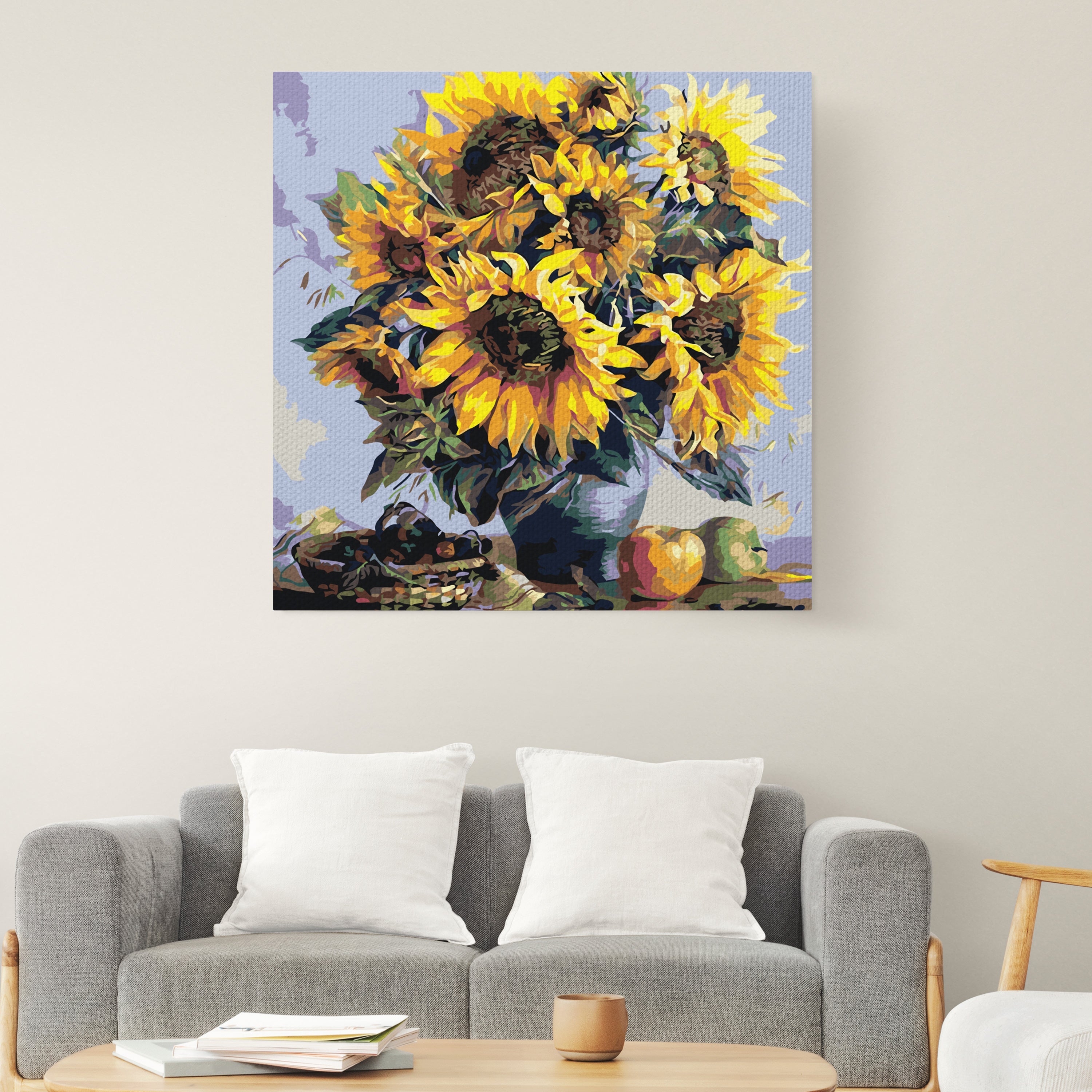 Váza so slnečnicami