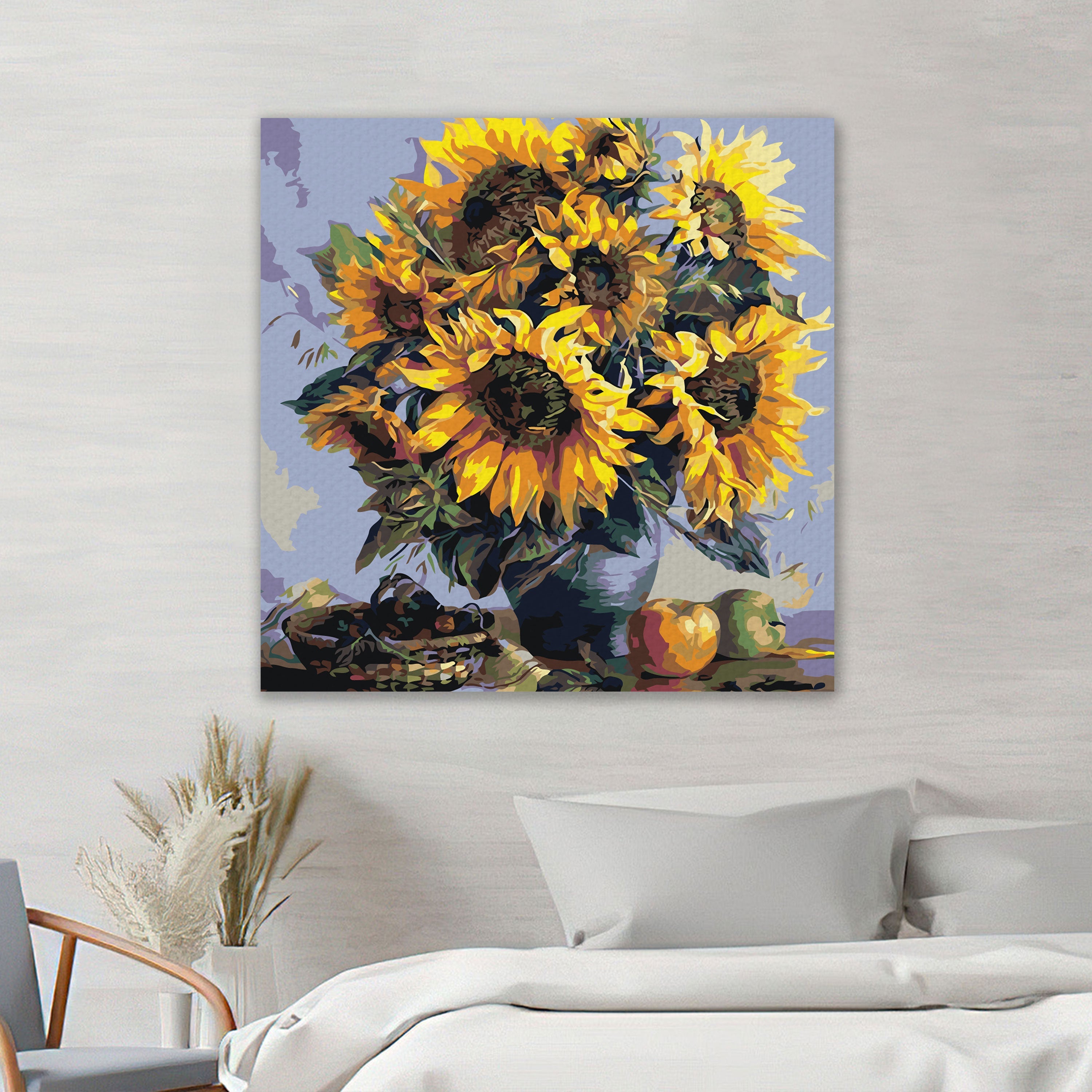 Váza so slnečnicami