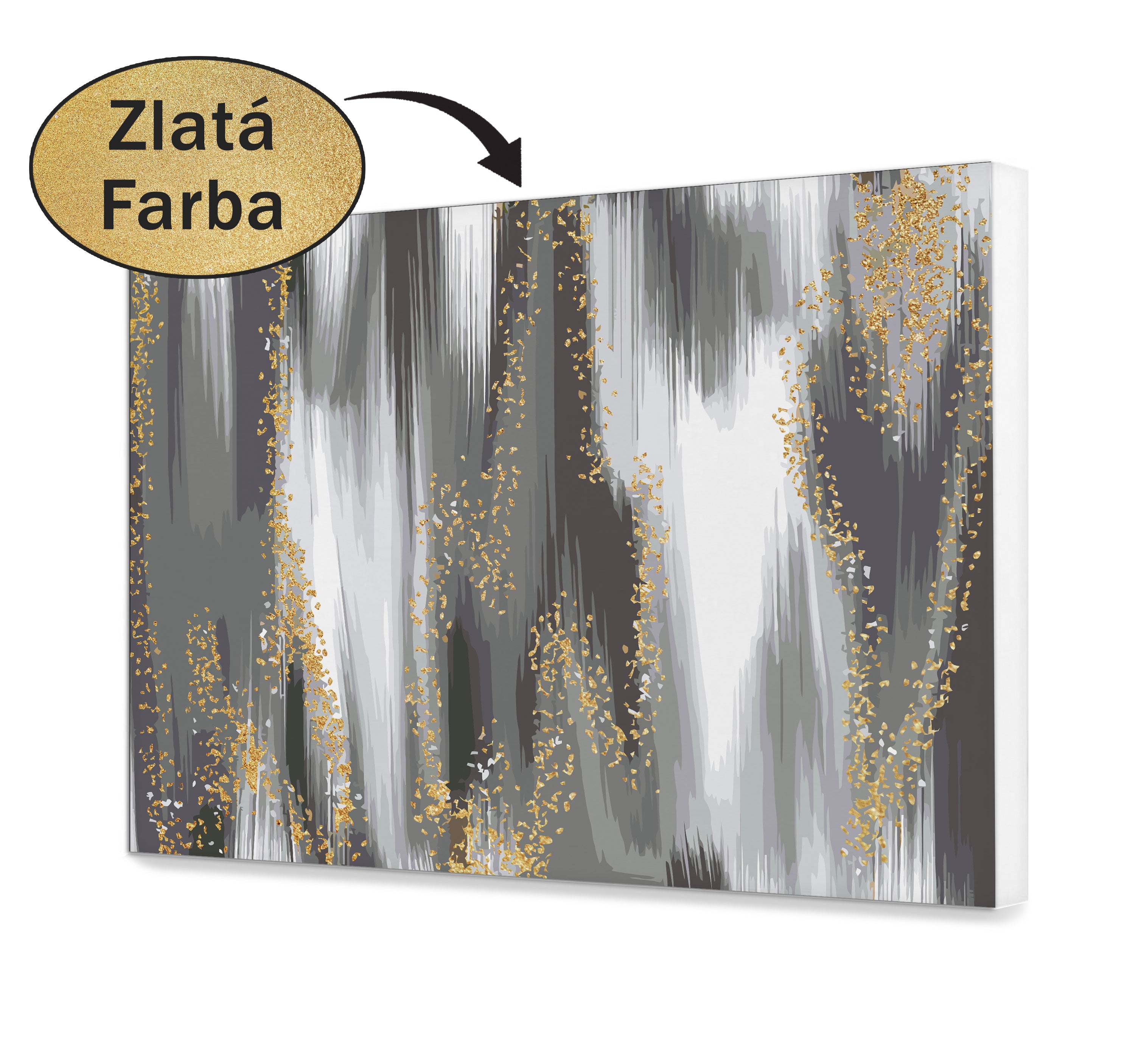 Malovanie podla cisel - Zlatá abstrakcia