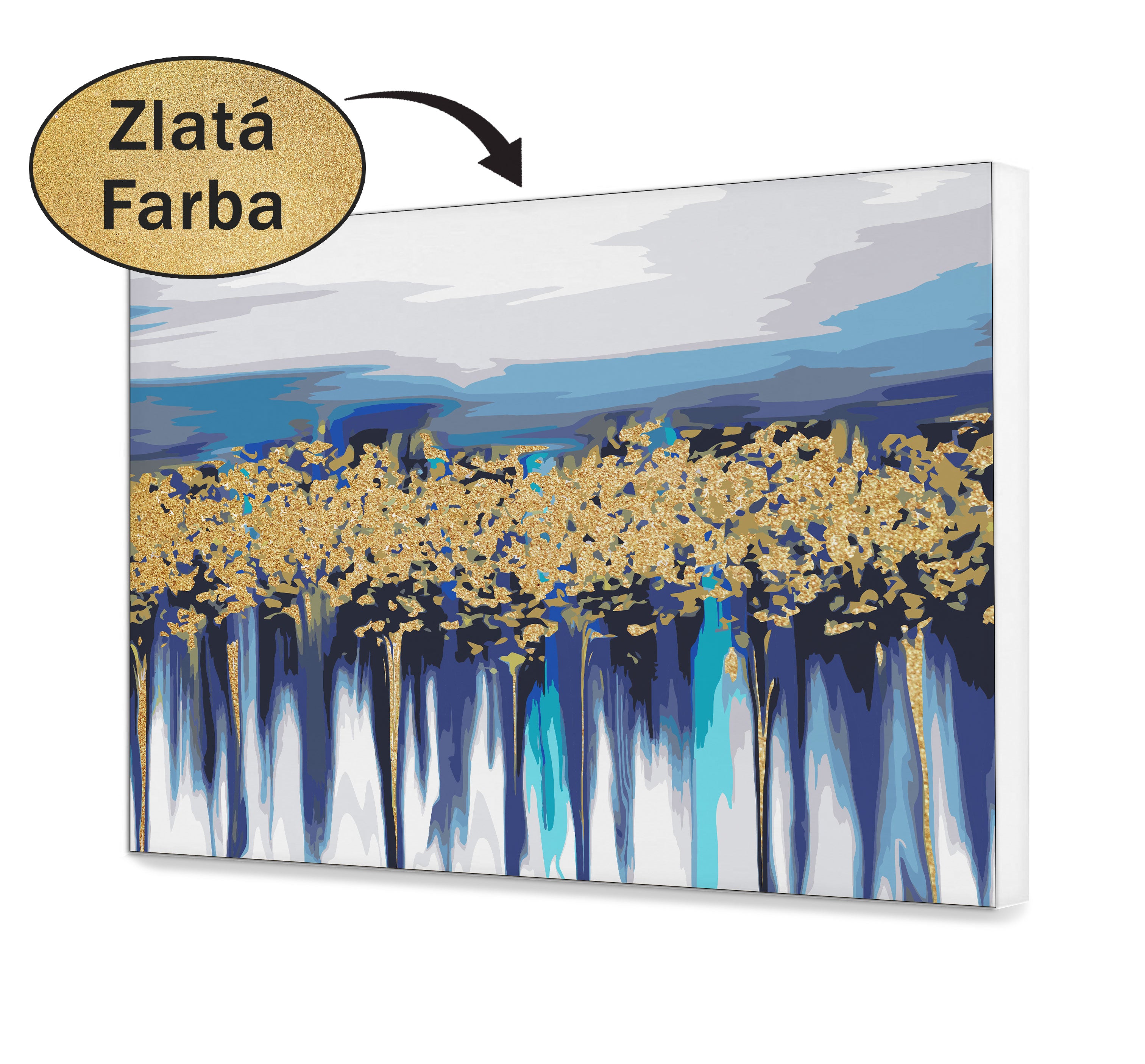 Plátno podľa čísla - Zlatý kvet