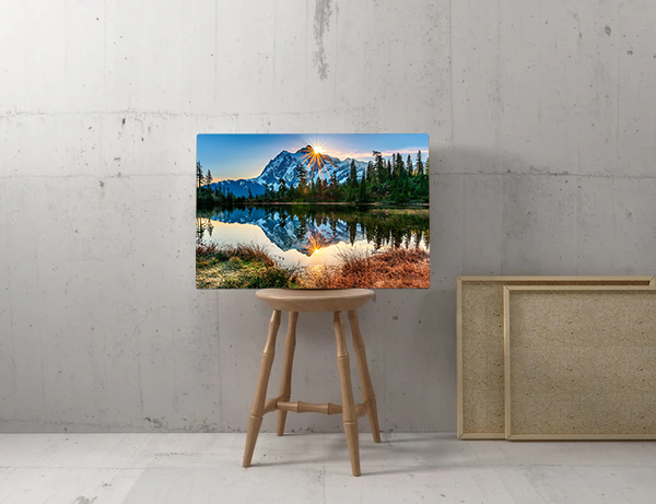 Západ Slnka Na Horskom Jazere