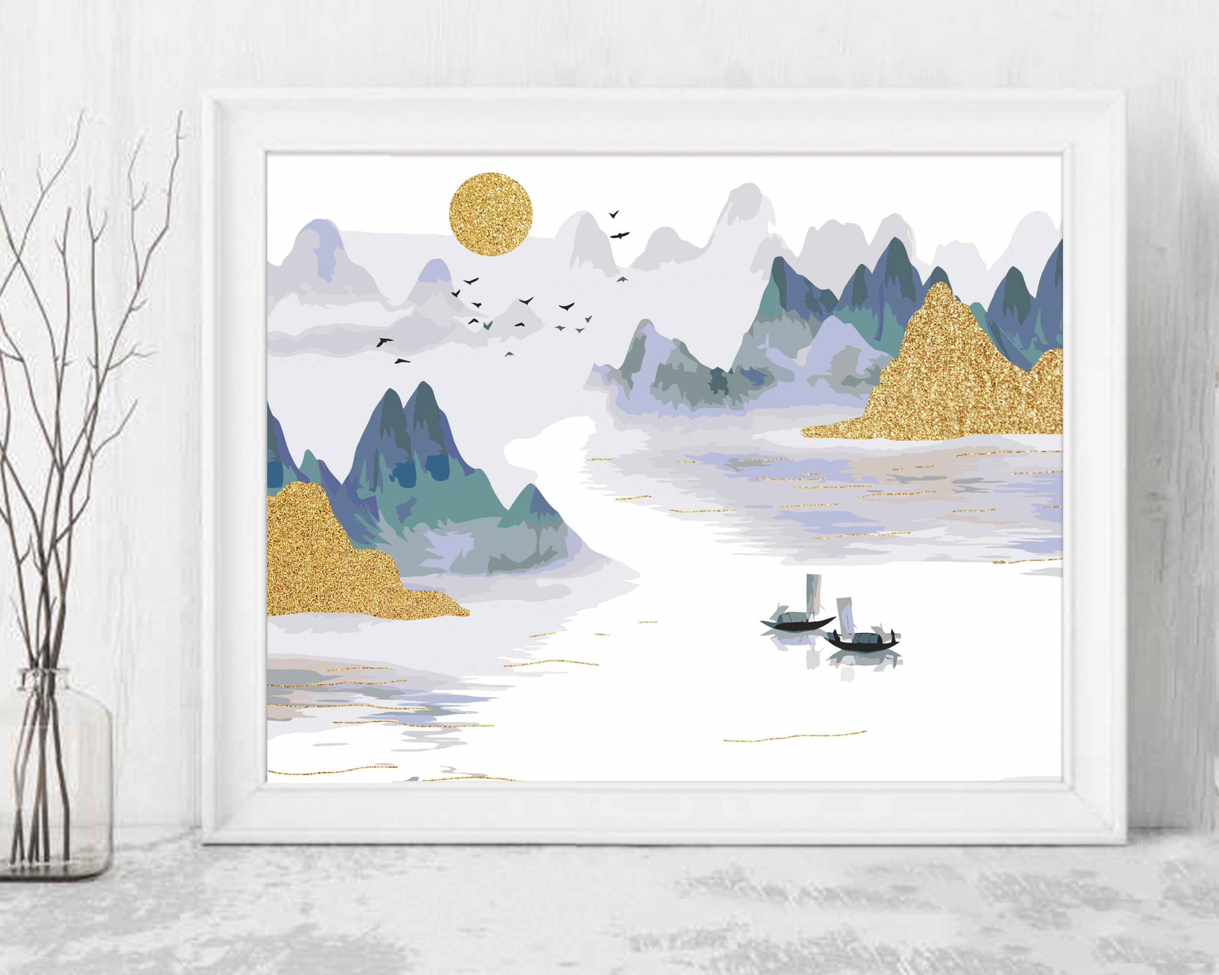 Západ slnka na jazere (CH0635)